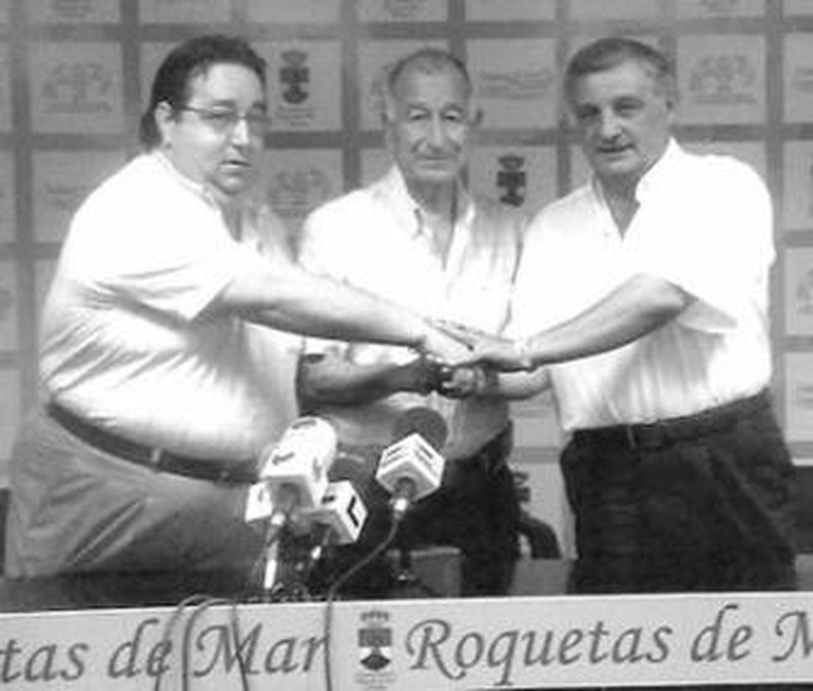 José Juan Rubí con el alcalde de Roquetas y vicepresidente del Almería.