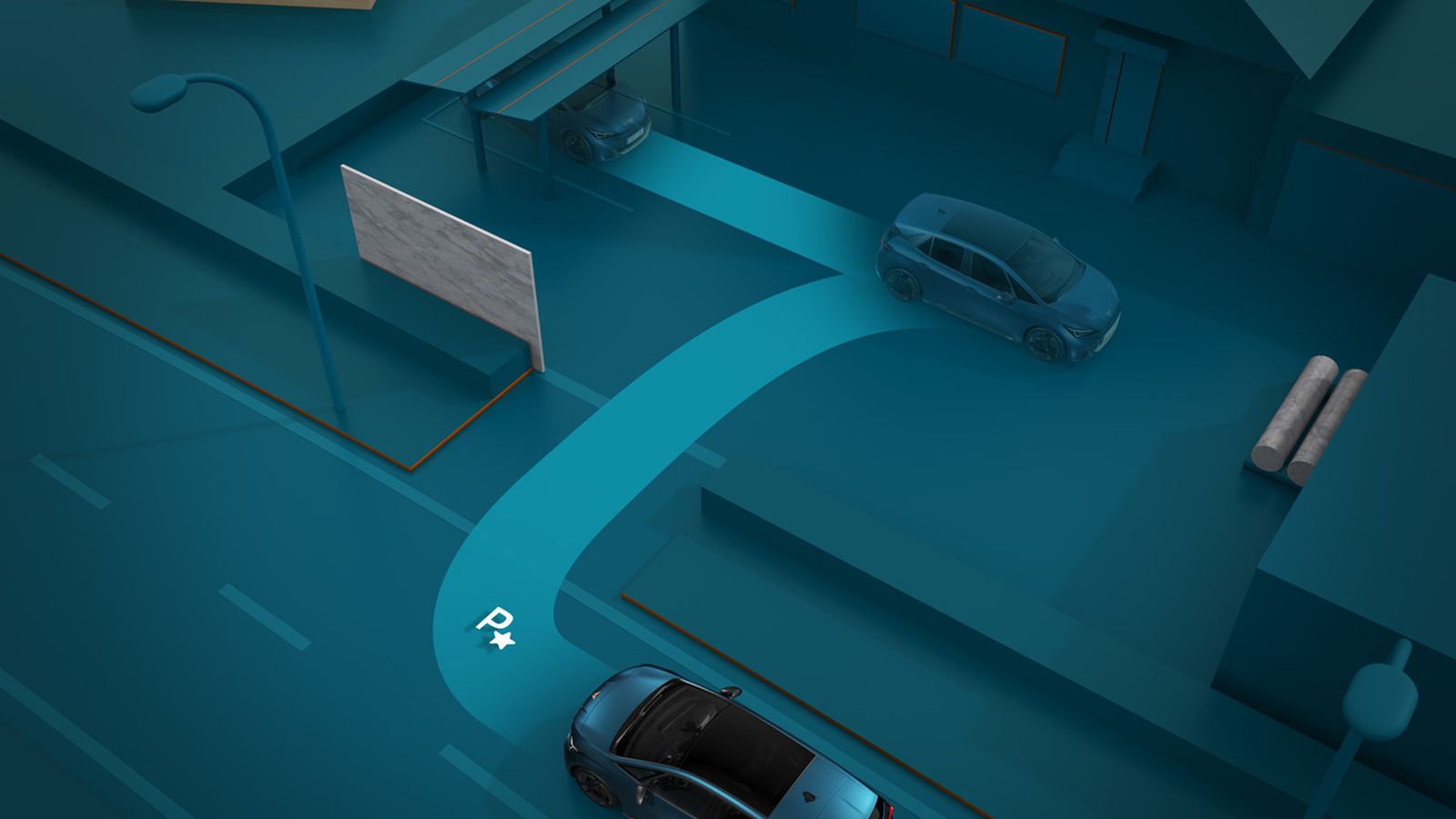 Con la función Intelligent Park Assis con memoria sólo habrá que realizar la maniobra una vez para estacionar en lugares de acceso complicado.