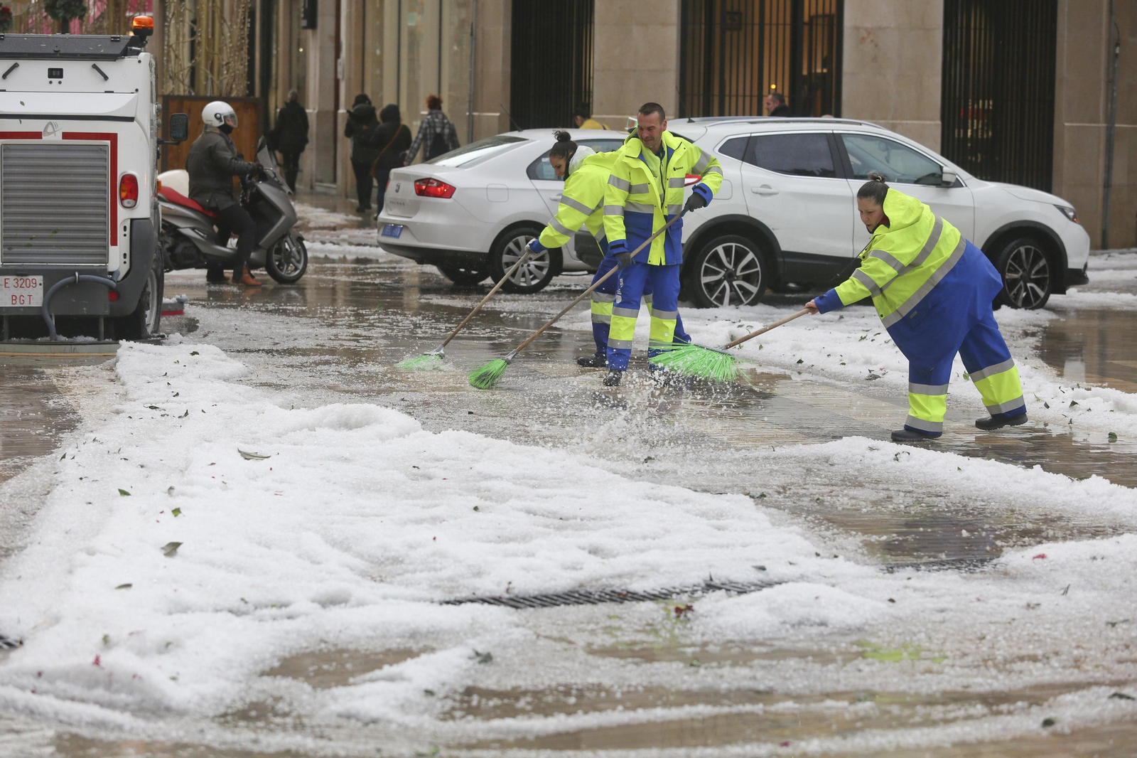 Fotos de la fuerte granizada registrada en Málaga