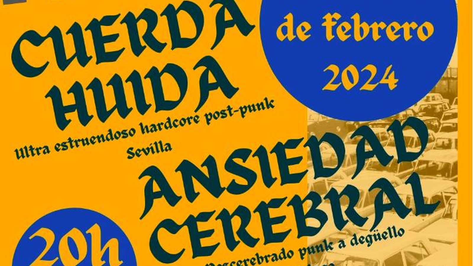 Cartel Cuerda Huída y Ansiedad Cerebral