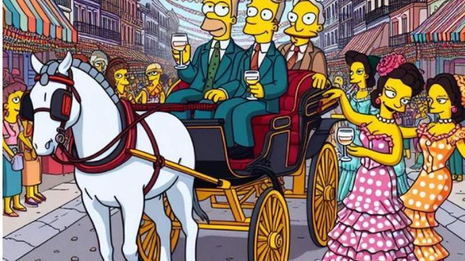 Los Simpson en la Feria de Abril