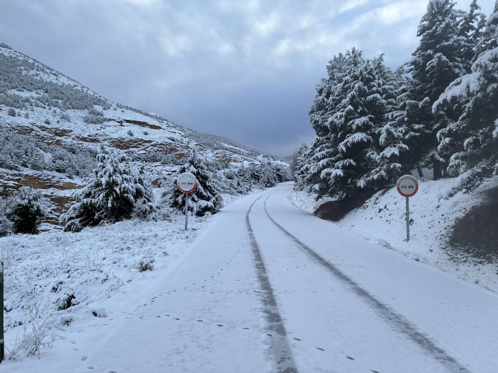 Zona del camping de Las Menas de Serón este martes 6 de enero de 2026.