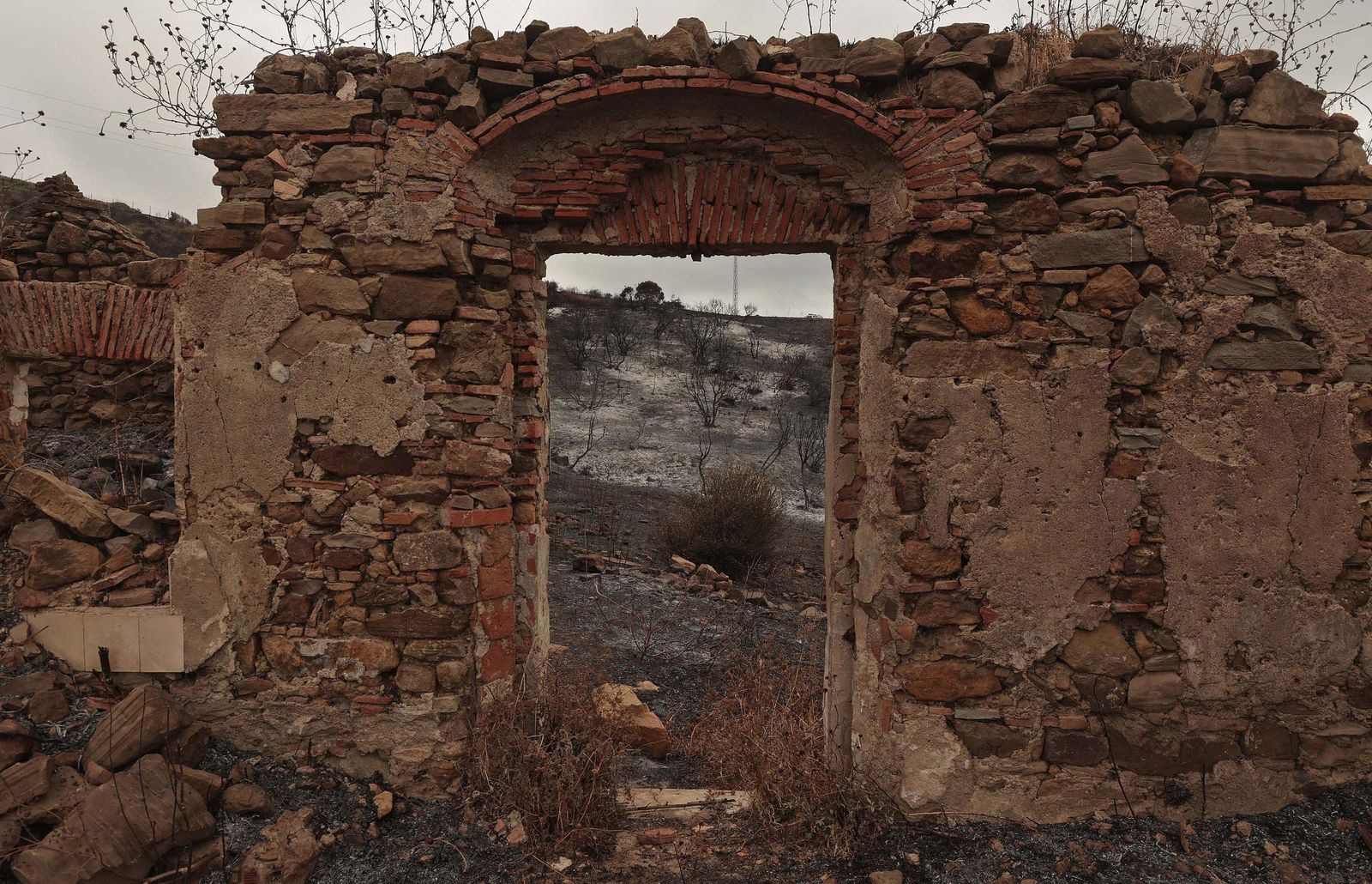 Fotos de los efectos del incendio en el Puerto del Laurel en Algeciras