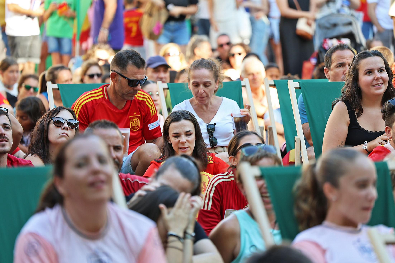 Imágenes de la Fan zone en Huelva de la Final de la Eurocopa entre Inglaterra y España Imágenes de la Fan zone en Huelva de la Final de la Eurocopa entre Inglaterra y España