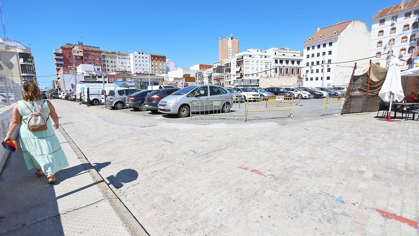 Vista del solar del antiguo Mercado del Carmen, donde estará la futura Plaza Mayor.