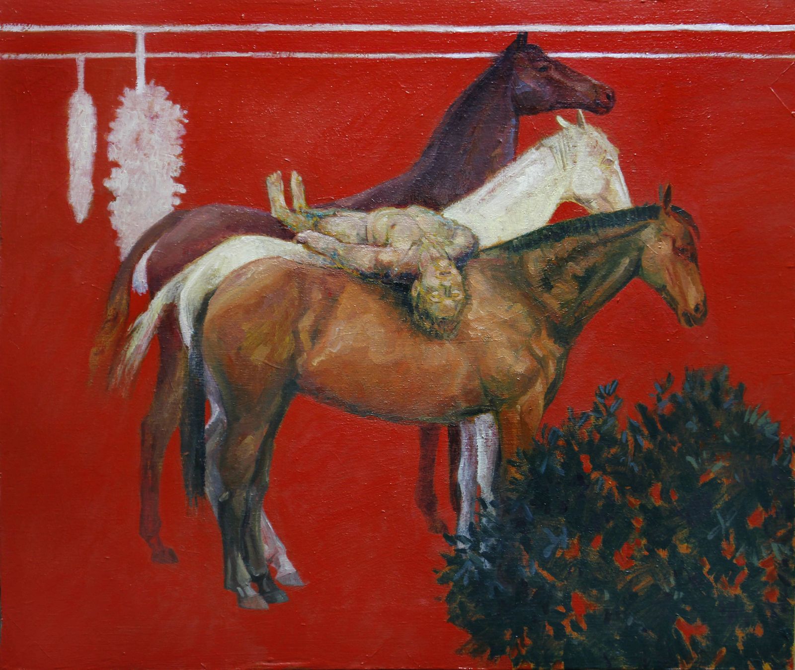 Reproducción parcial de 'Diorama escalonado', una de las obras de Simón Arrebola.