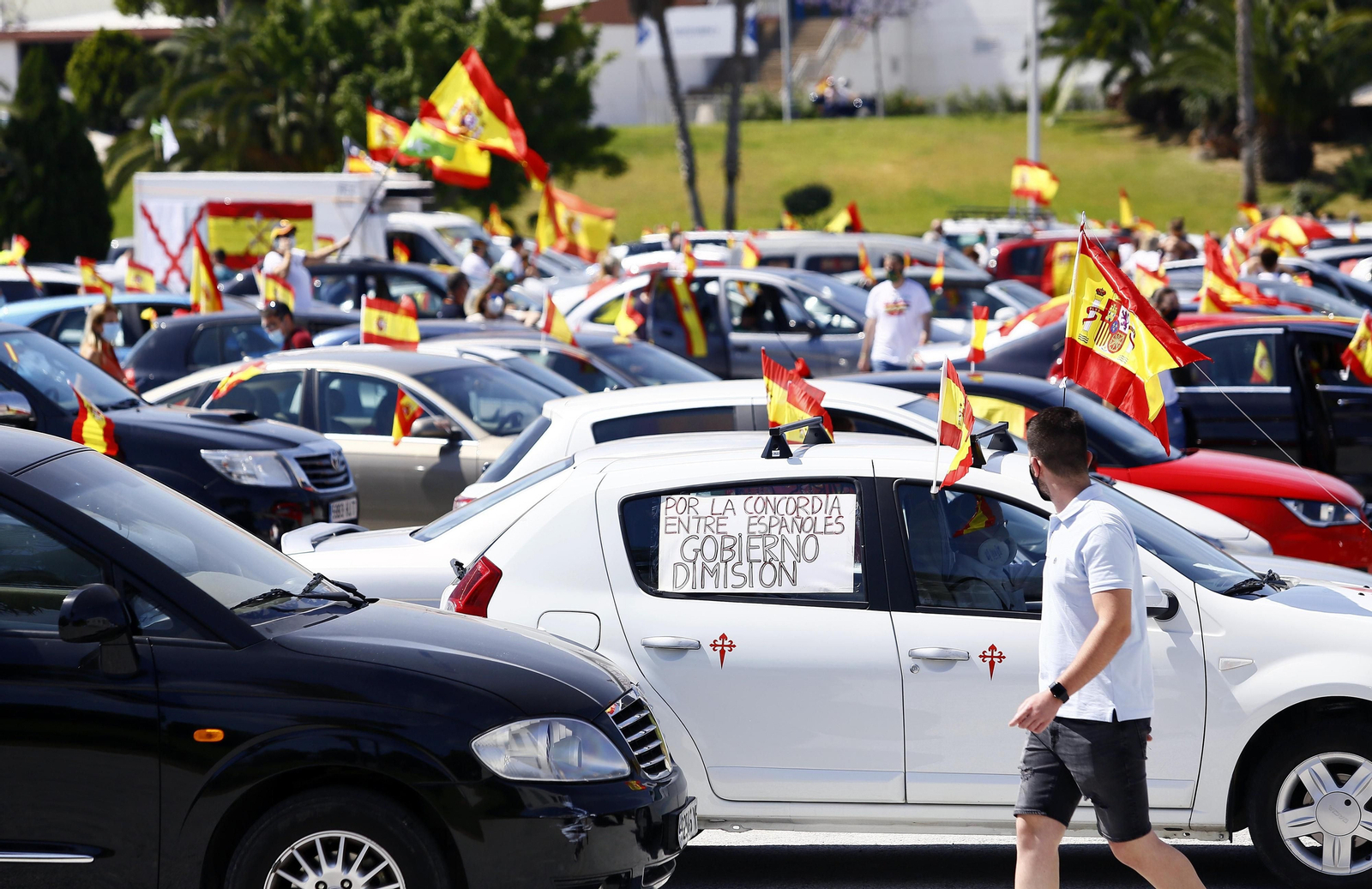 Las fotos de la caravana de protesta de Vox en Málaga
