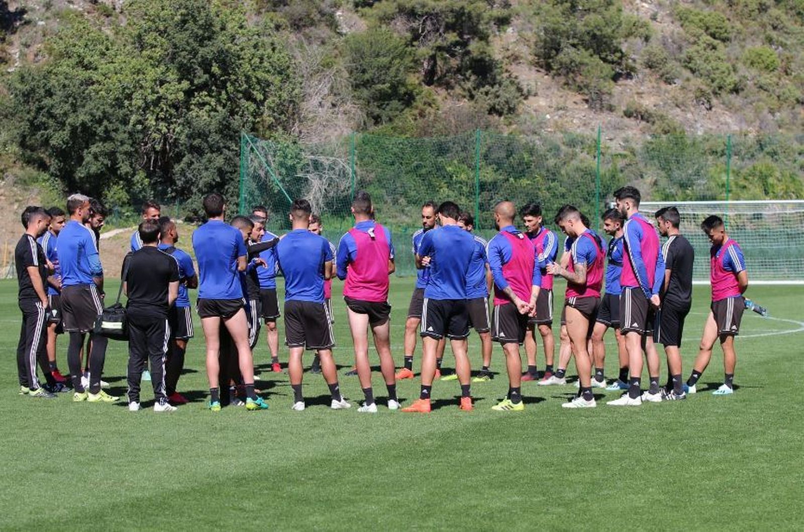 Imagen de un entrenamiento del Marbella de hace unos meses.