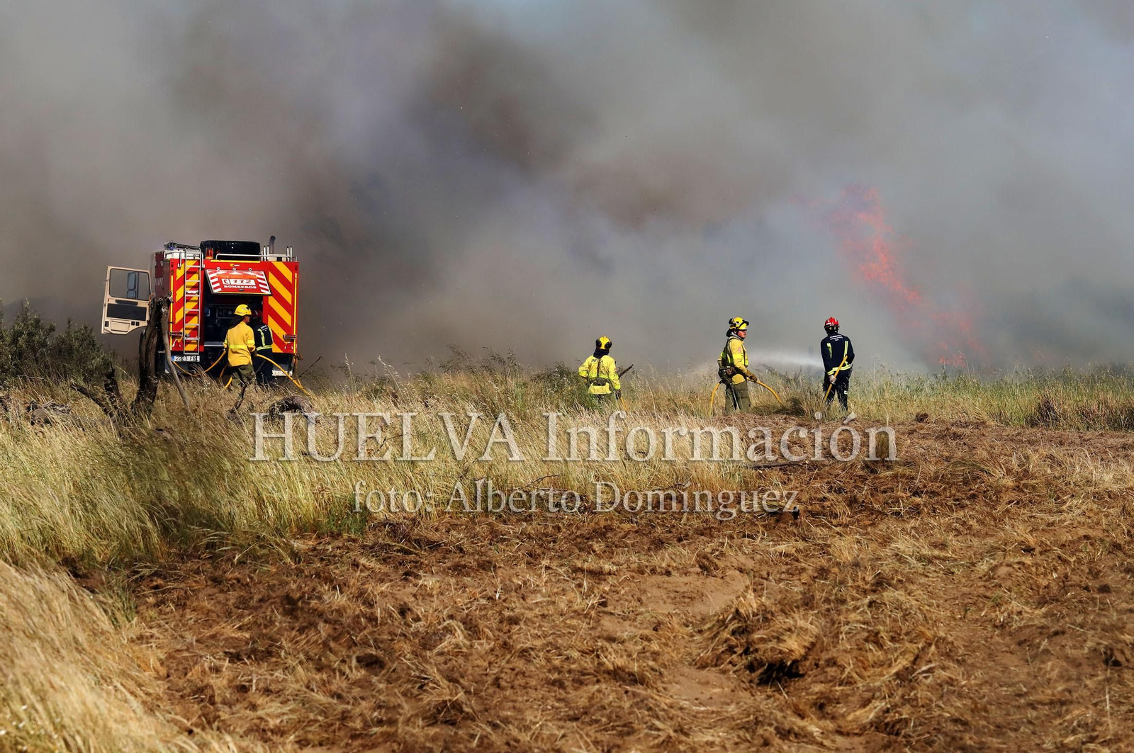 Imágenes del incendio en Doñana