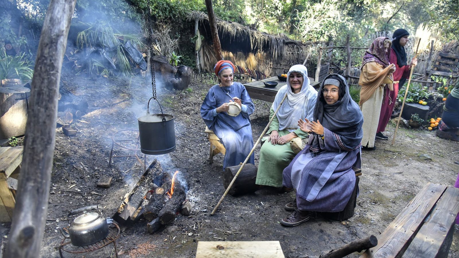 El Belén viviente de Pelayo tras el incendio