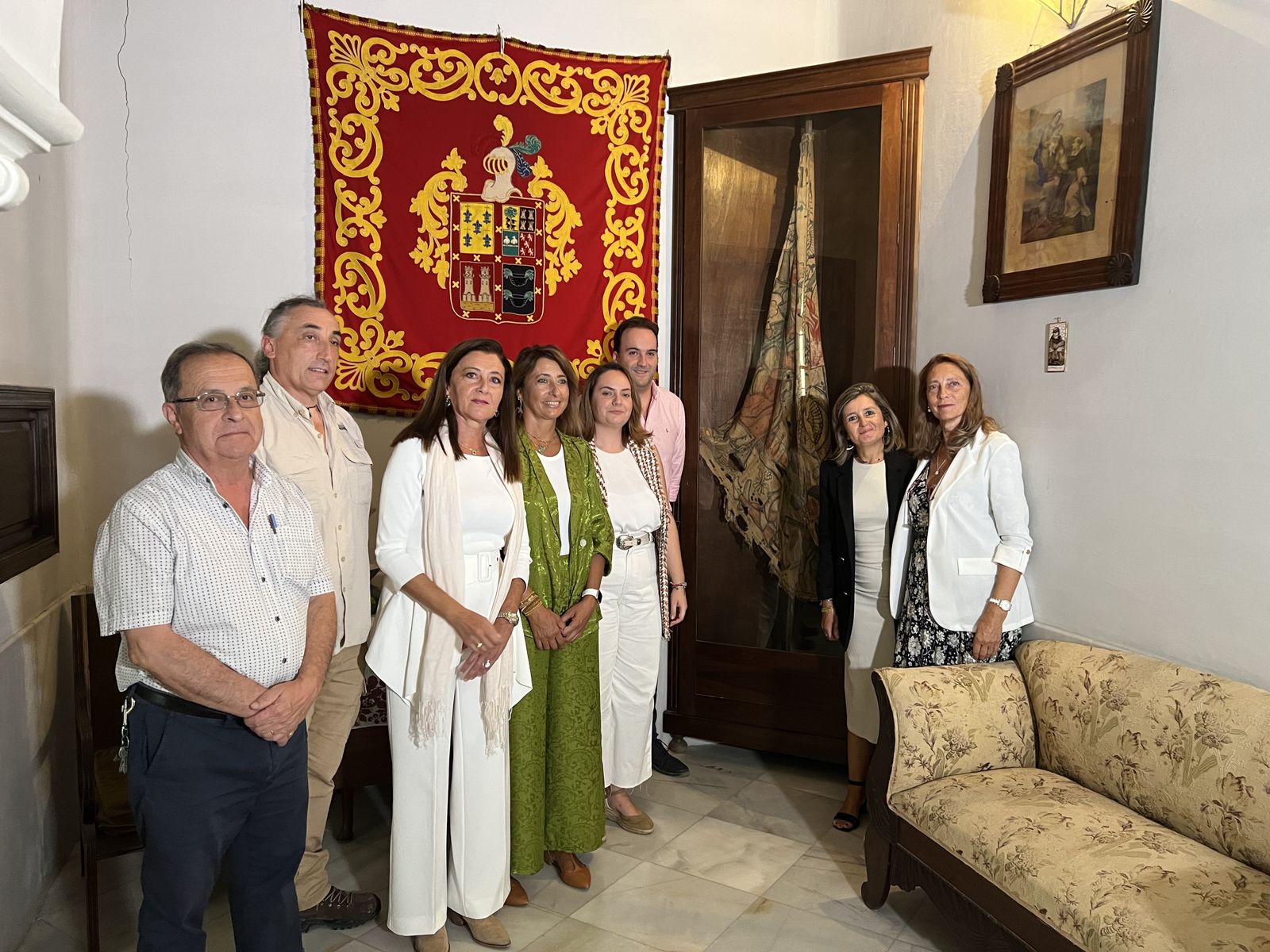 Donación del Pendón de los Zamorano de la familia Tisner Madrid al Ayuntamiento prieguense.