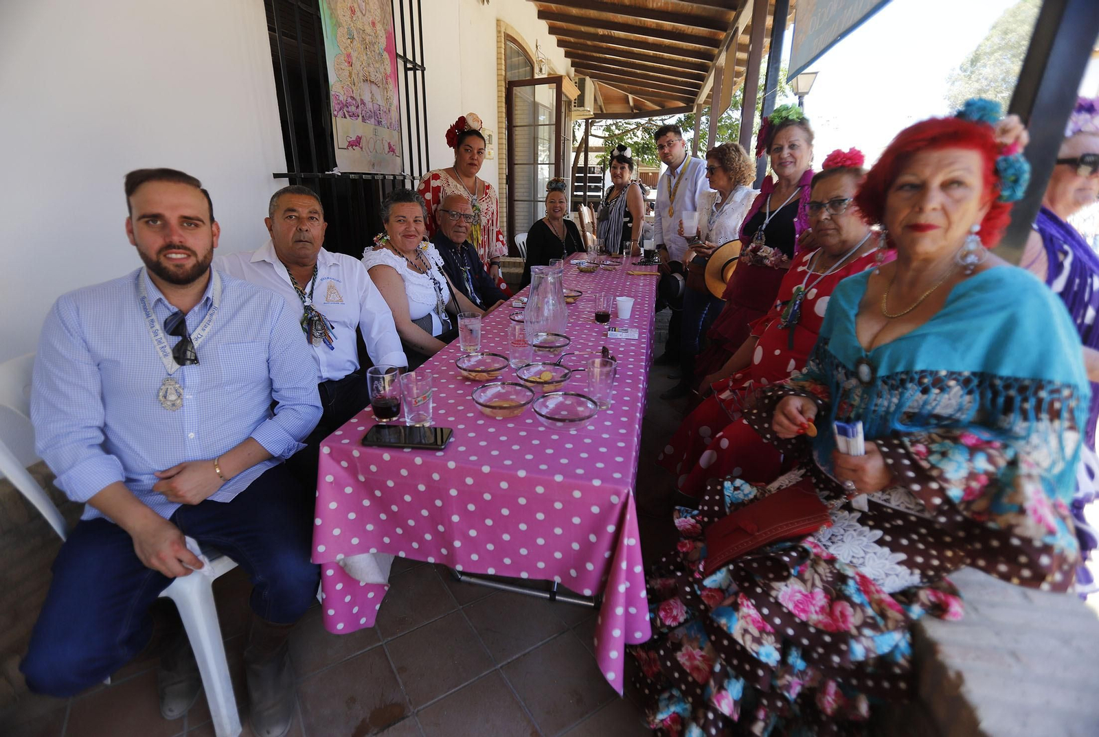 Ambiente en la aldea del Rocío en la jornada del sábado