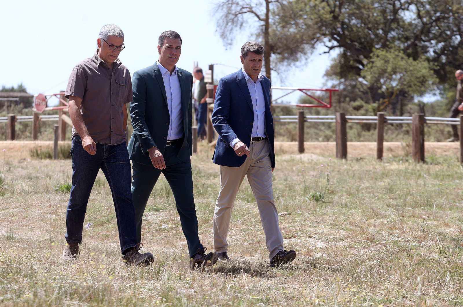 Imágenes de la visita de Pedro Sánchez a Doñana