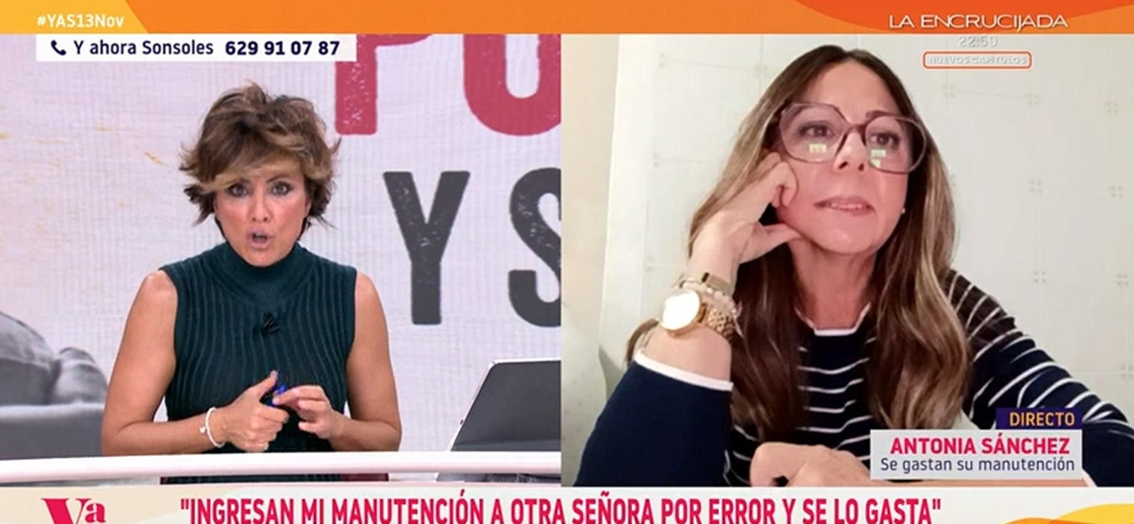 Antonia, mujer afectada, junto a Sonsoles Ónega