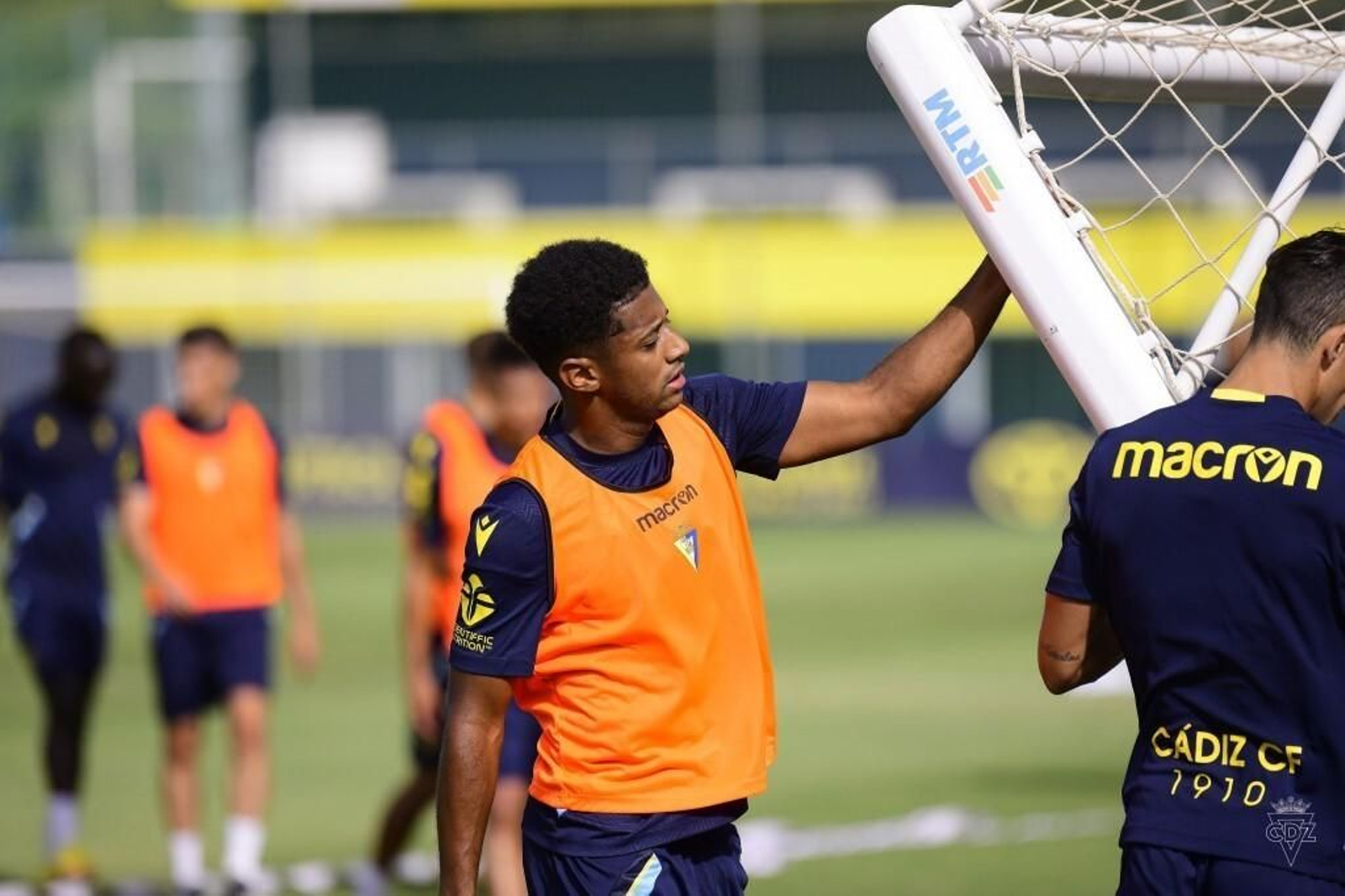 Choco Lozano en una sesión del Cádiz.