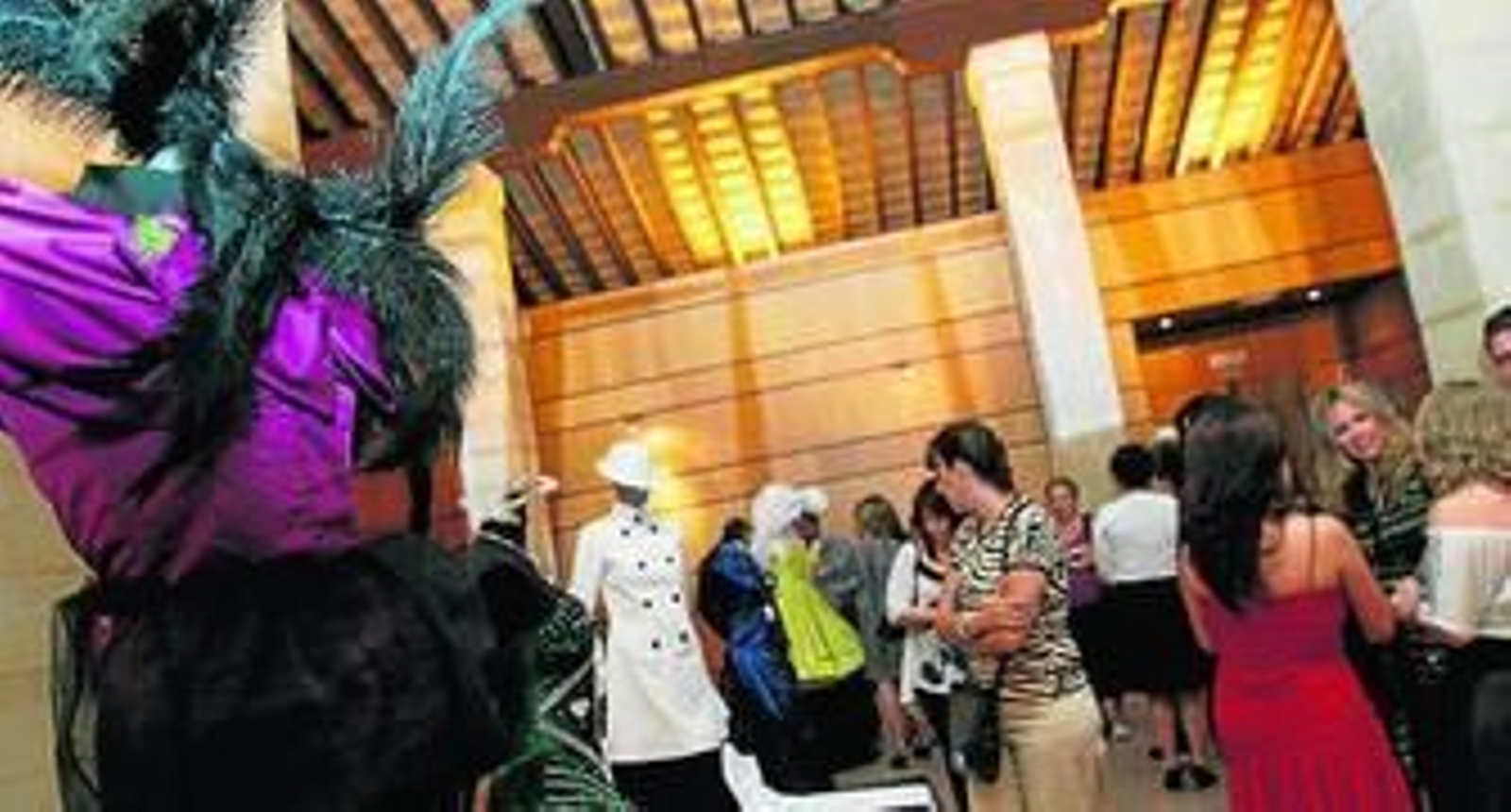 Algunos de los modelos que se pueden ver en la muestra, ayer.