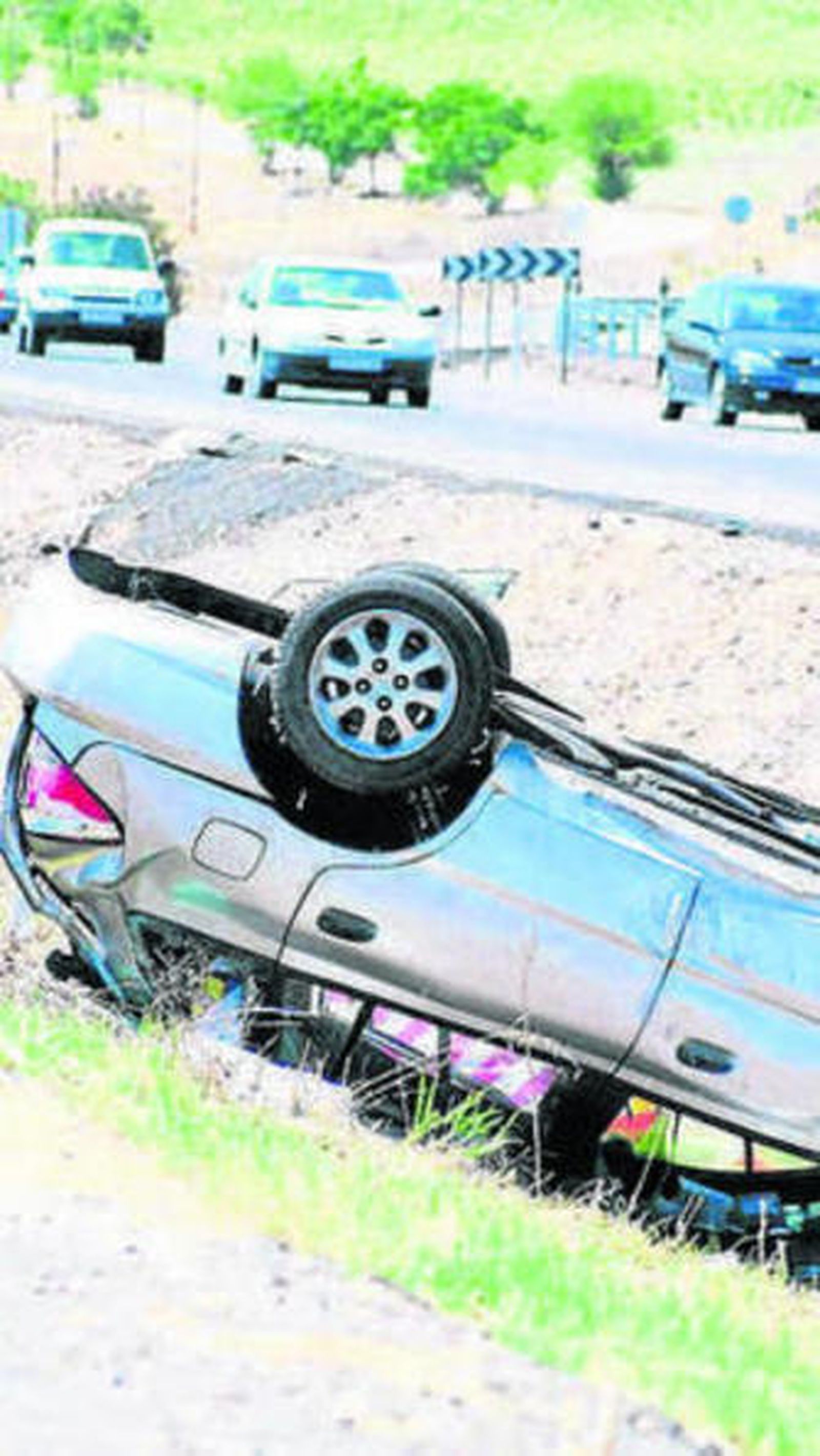 Un vehículo siniestrado.