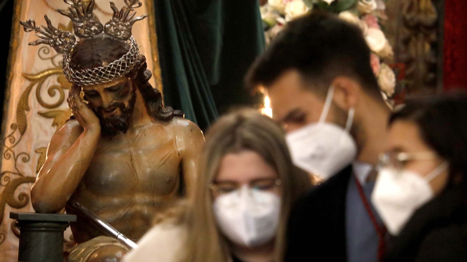 Fotos del Martes Santo en San Roque: Cristo de la Caña y Virgen de la Esperanza