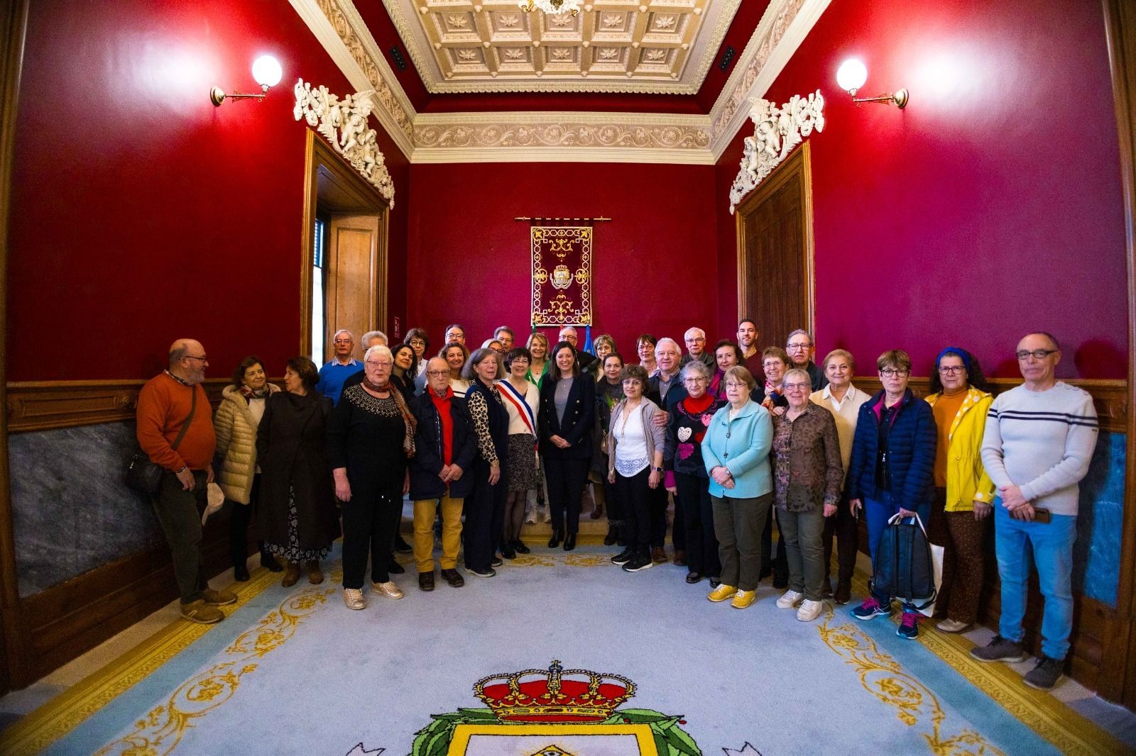 Expedición de Montigny de visita en el Ayuntamiento de San Fernando