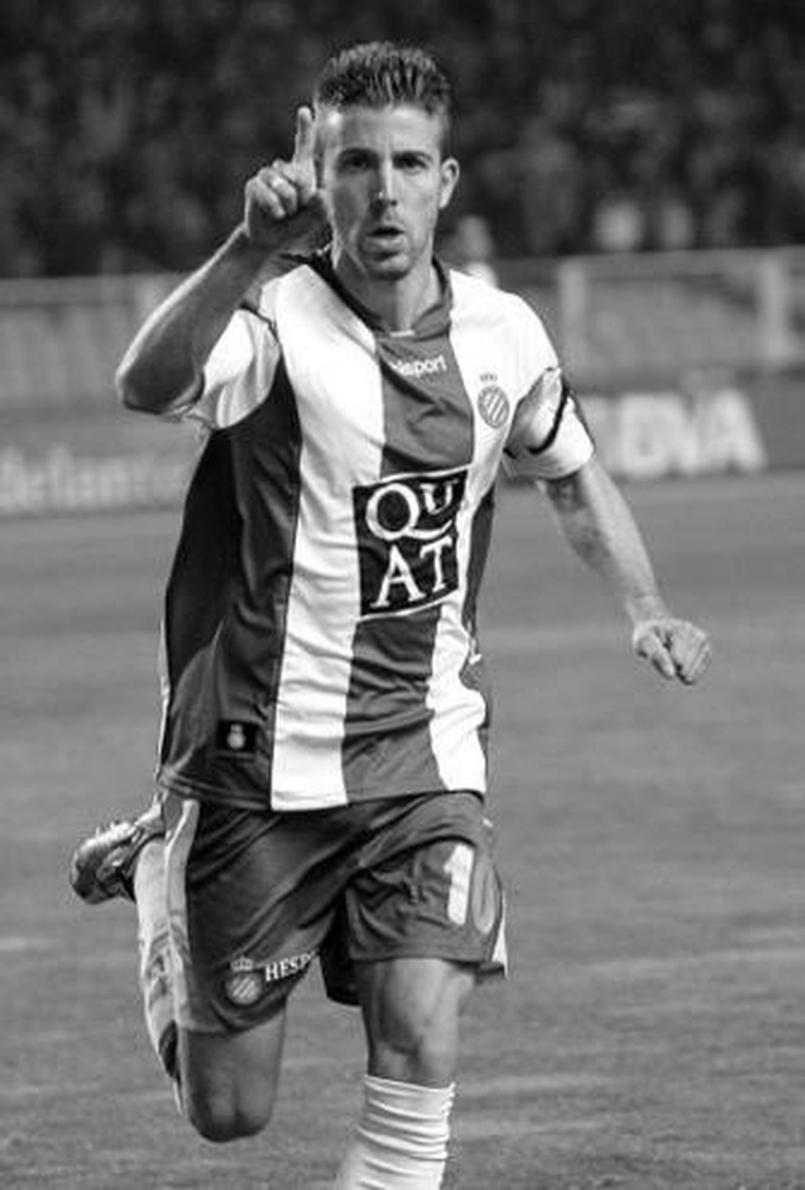 Luis García, tras lograr el segundo tanto del Espanyol.