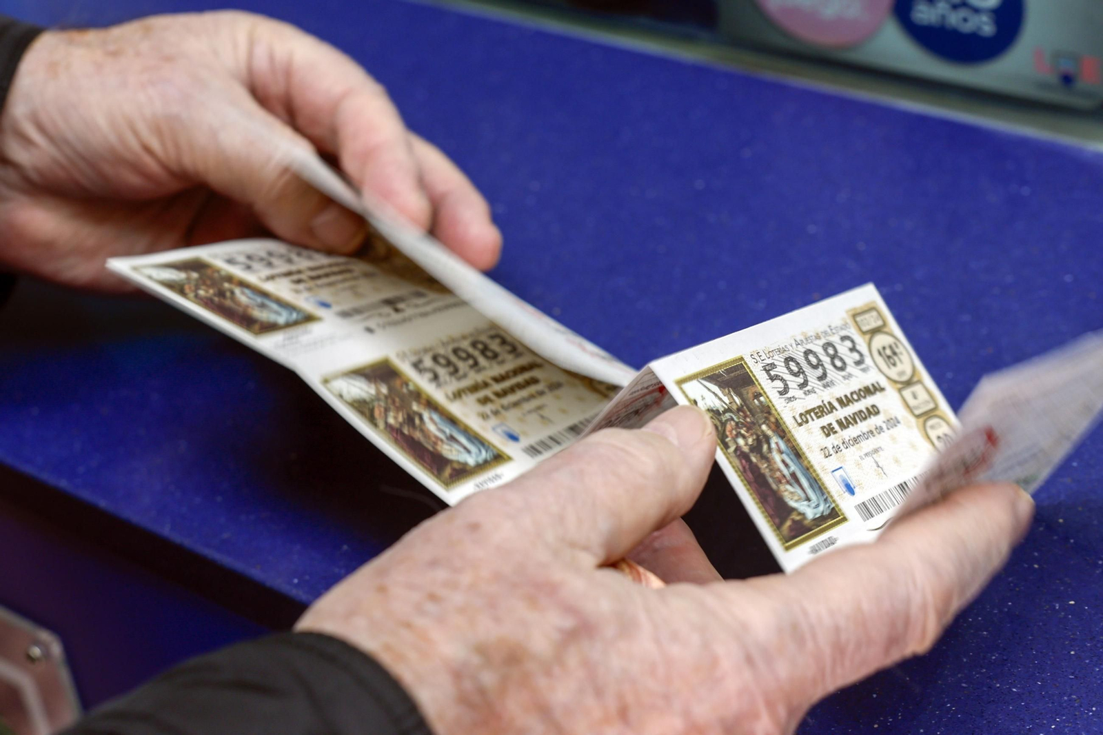 Décimos de lotería de Navidad.