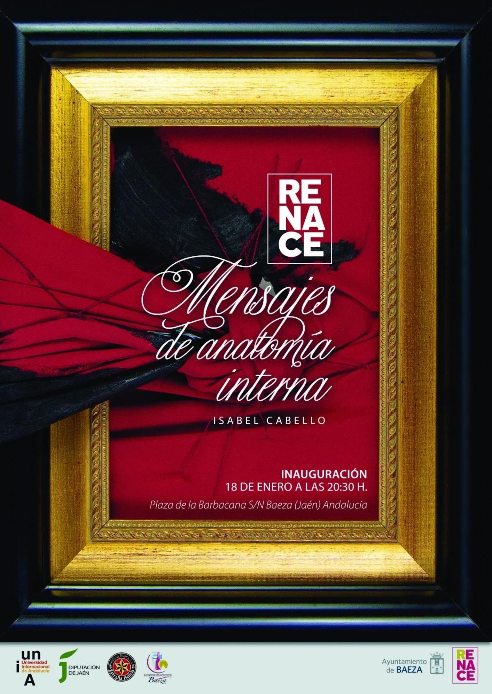 Cartel de la exposición de Isabel Cabello en Baeza.