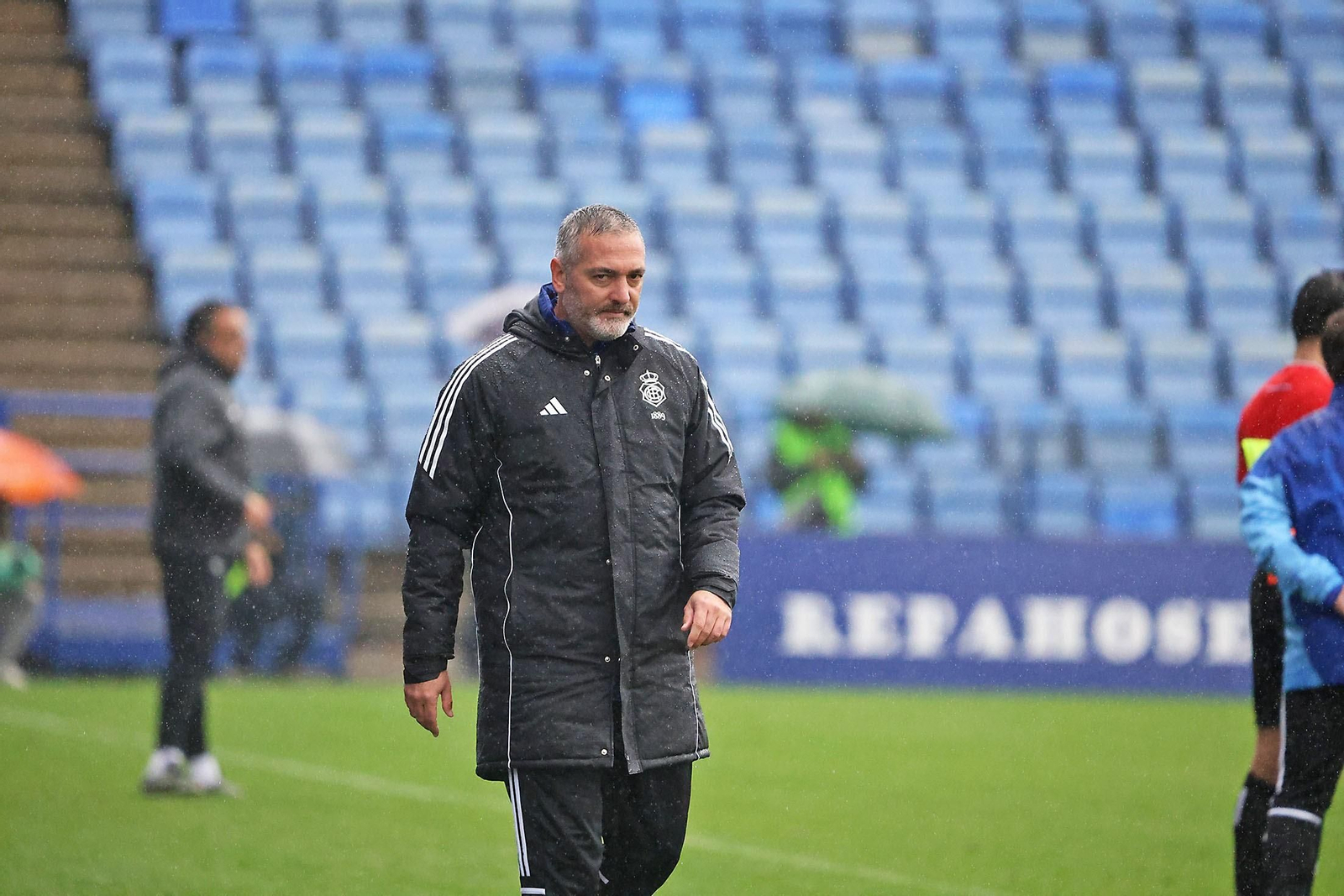 Arzu bajo la lluvia este miércoles.