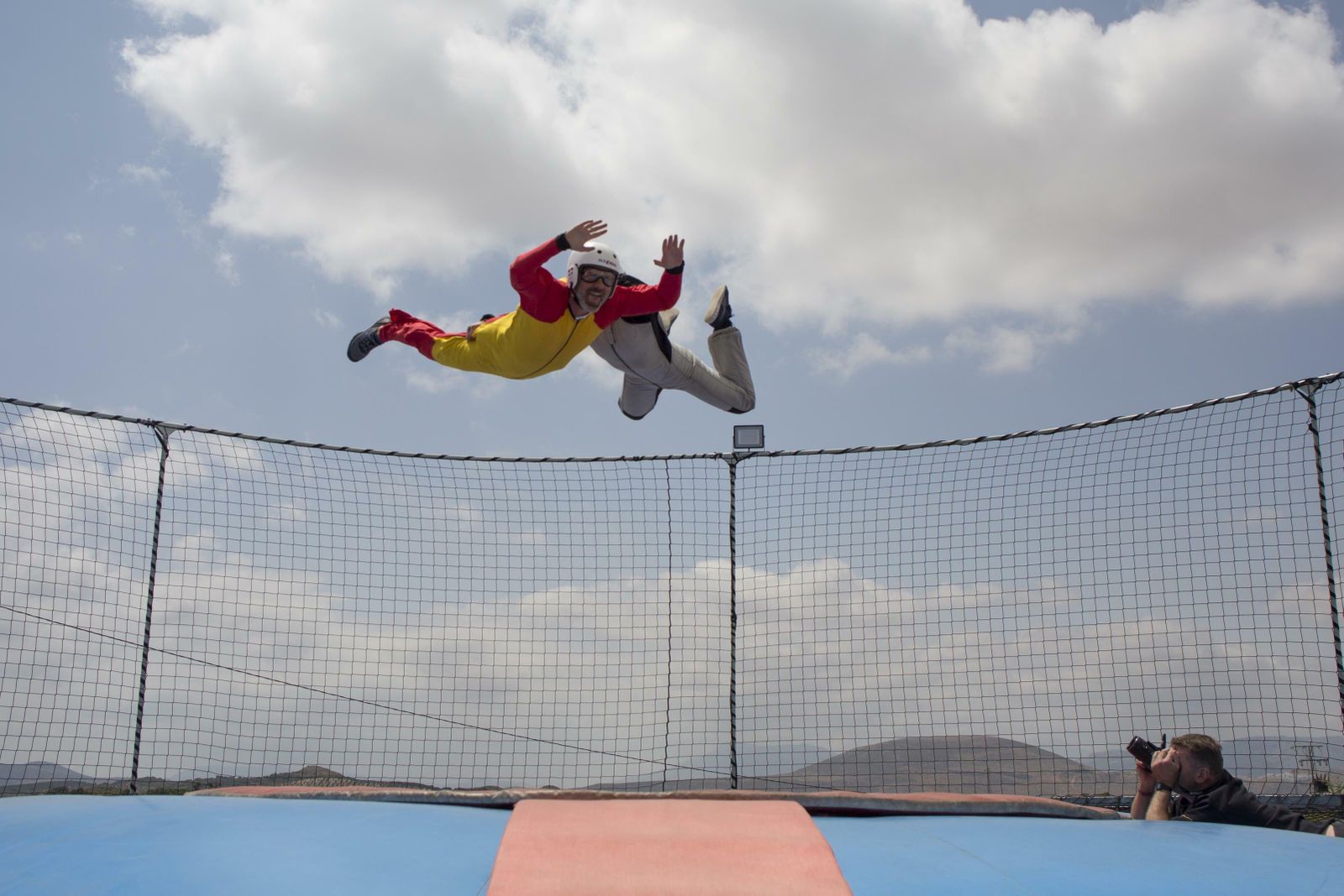 Las fotos del simulador de paracaidismo al aire libre en Campillos