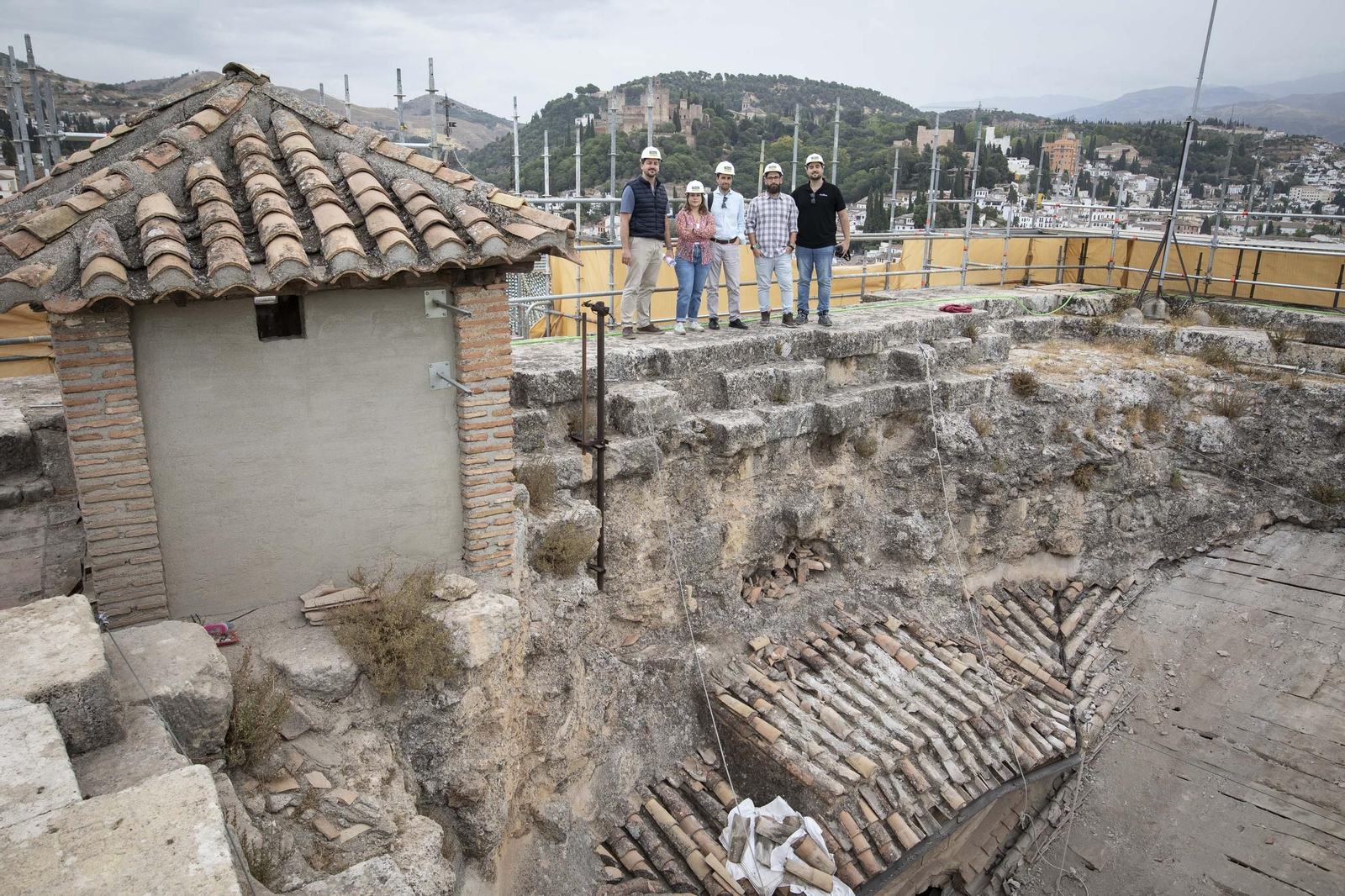 La restauración de la torre de la Catedral de Granada, desde dentro