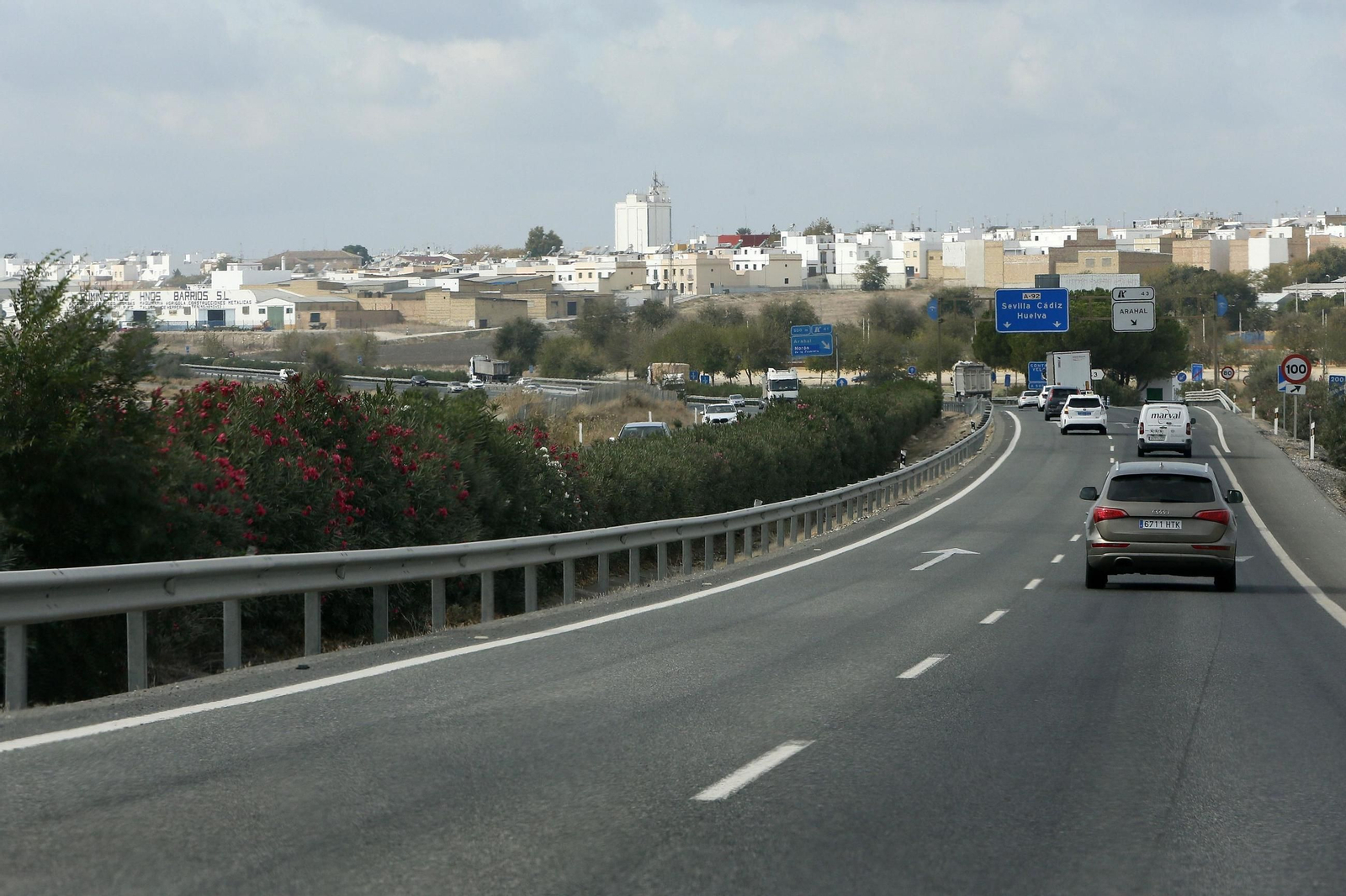 La autovía A-92 donde ha tenido lugar el accidente.