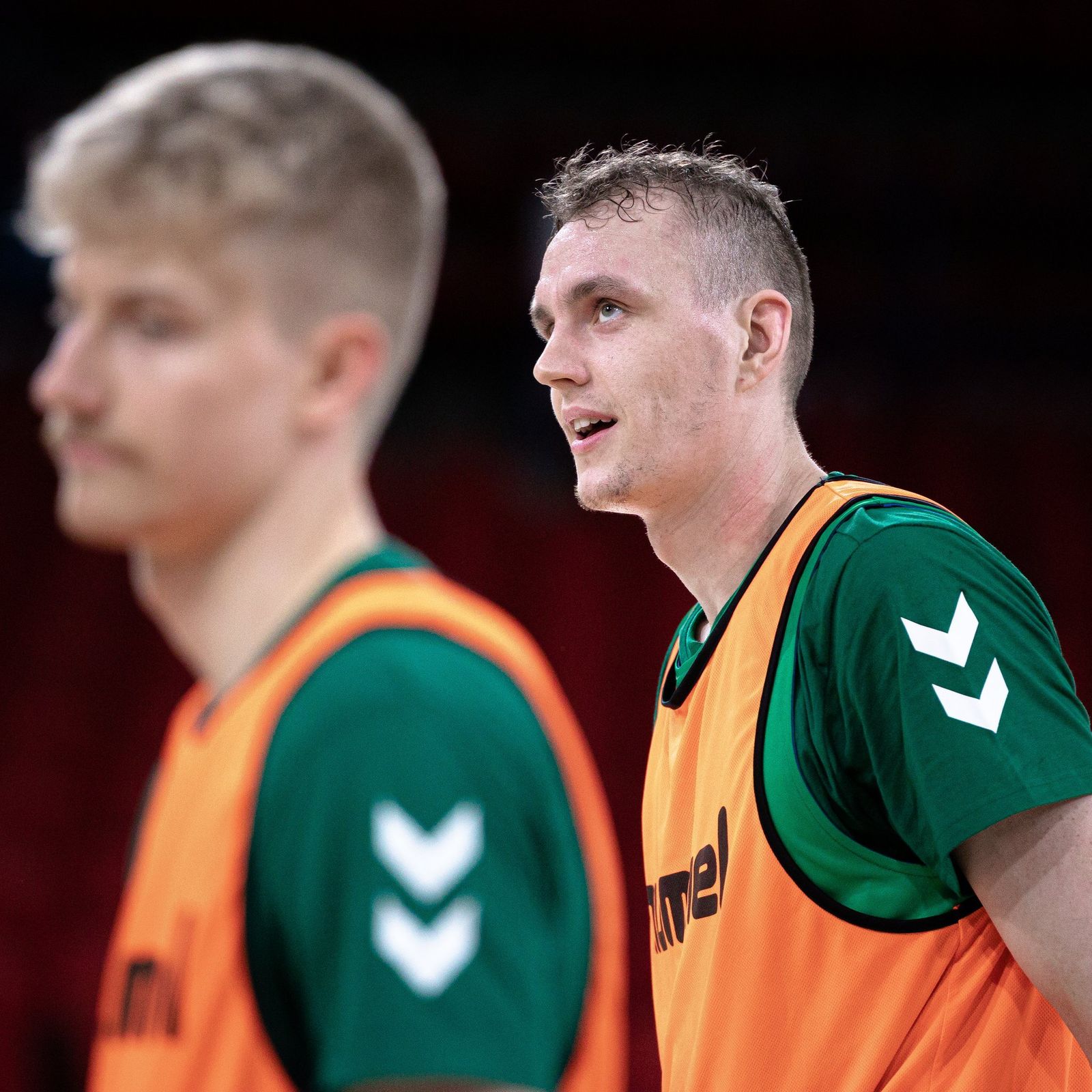 Pasecniks, en un entrenamiento junto a su compañero Maronka.