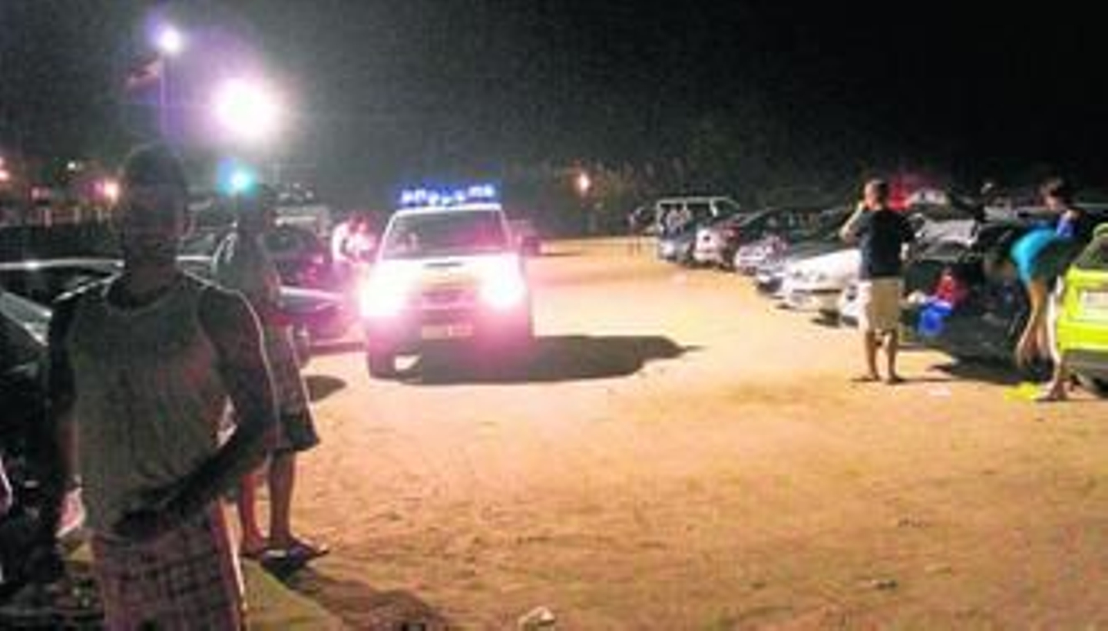 Una de las intervenciones de la Policía Local de Mojácar en zona de concentración de ruidos.