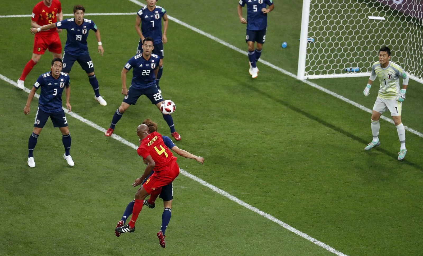 Las imágenes del Bélgica-Japón