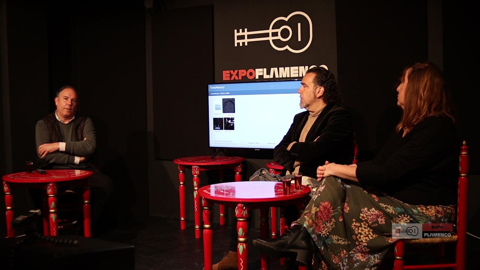 David Lagos, Lola Vallespí y José María Castaño, durante la presentación