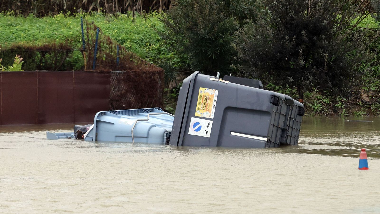 Imágenes del paseo rural por Jerez en el estreno de la borrasca Marta