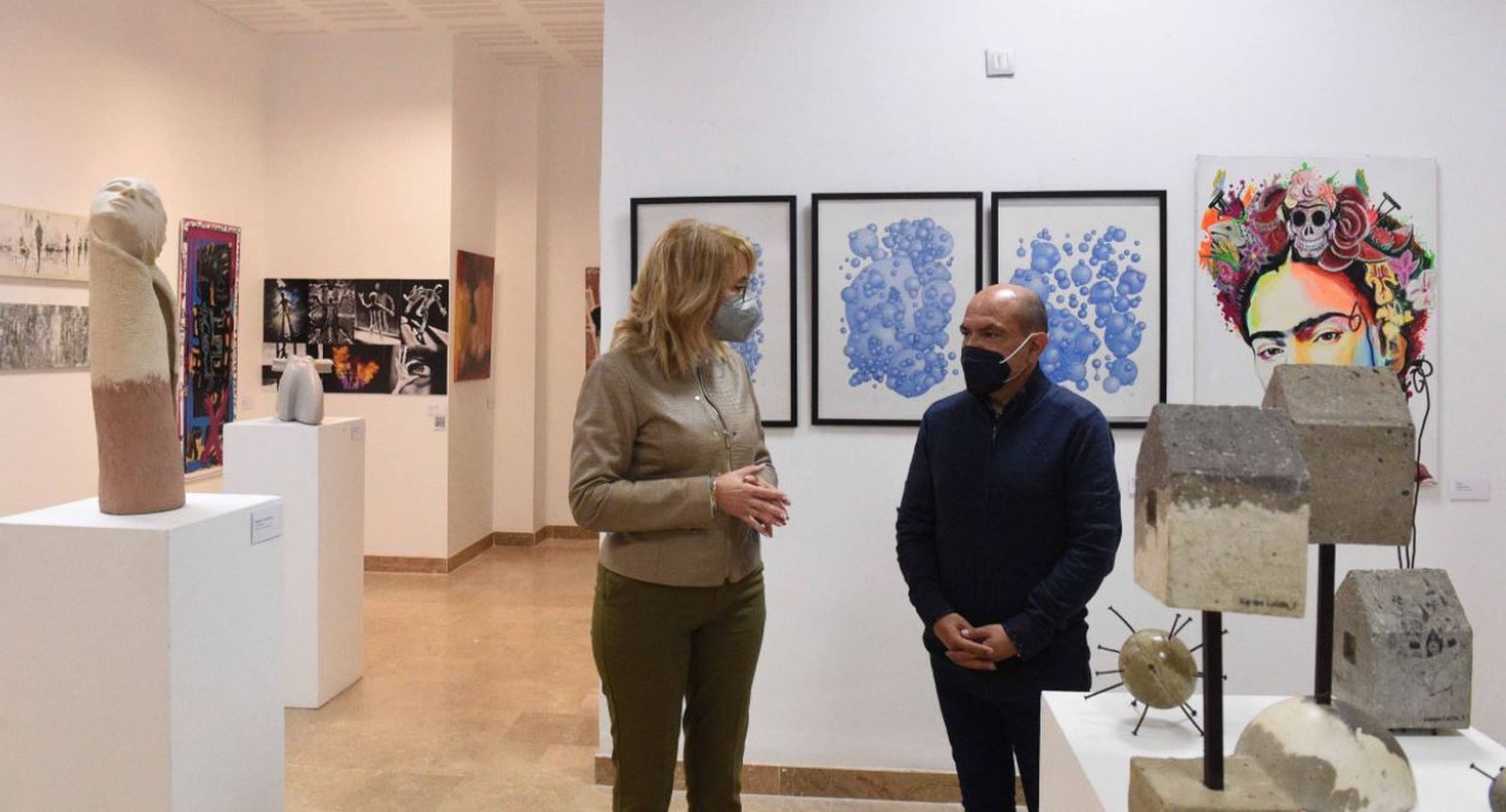 Pilar Pintor en la exposición ConfinArte.