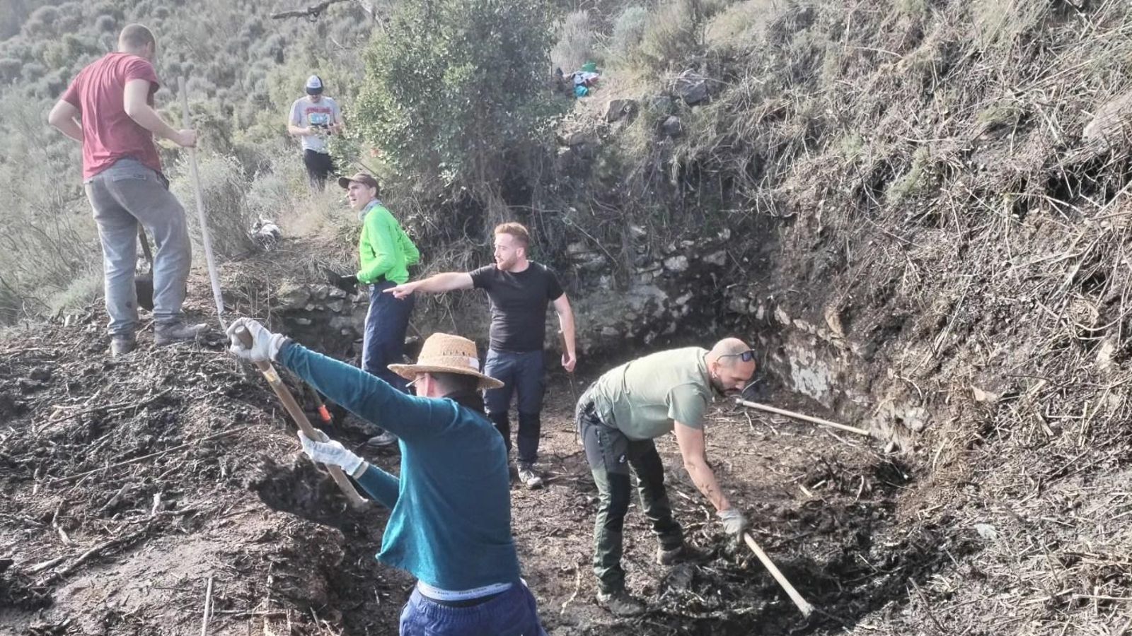 Momento de los trabajos.