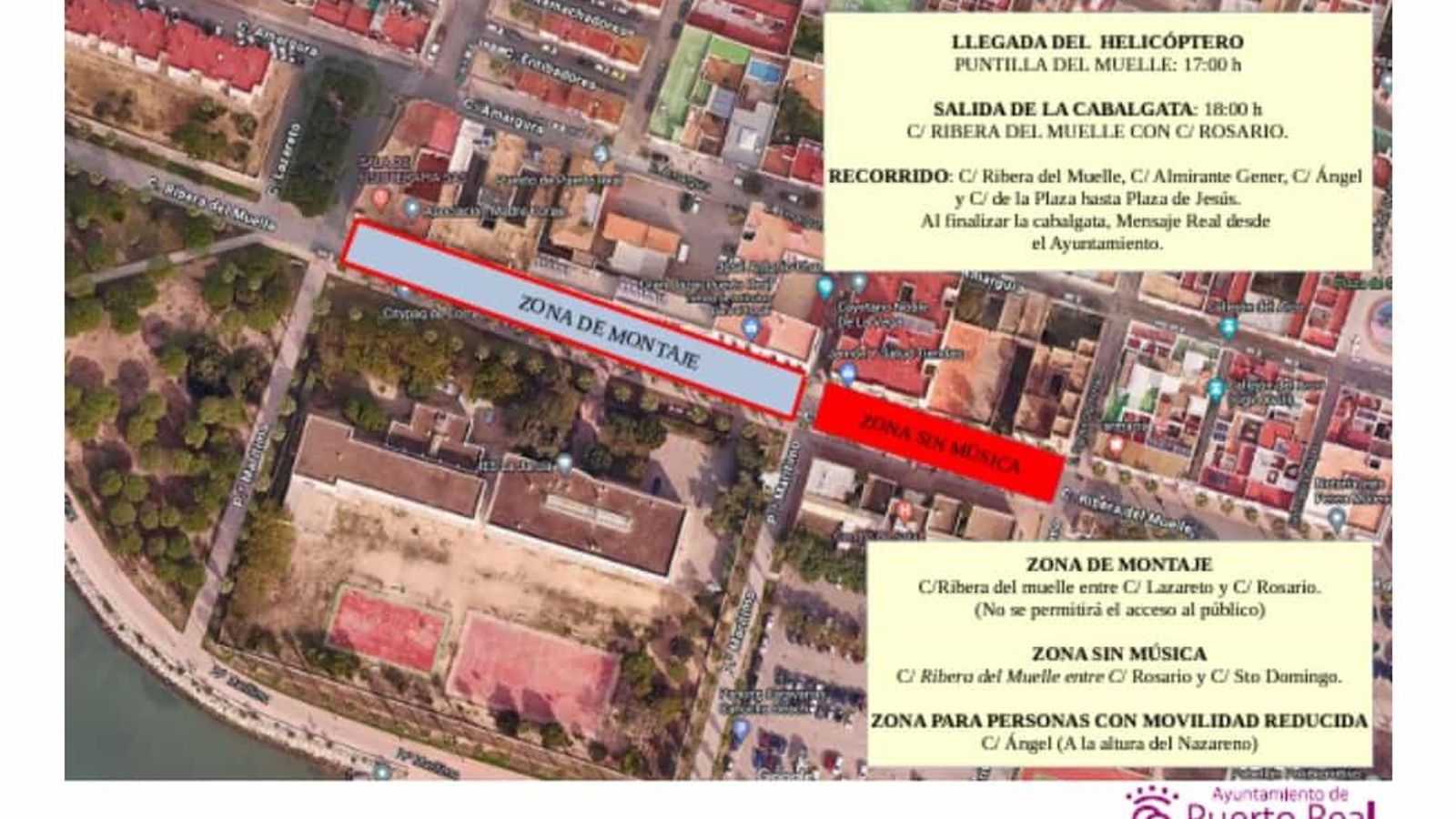 Mapa de la Cabalgata de Reyes de Puerto Real