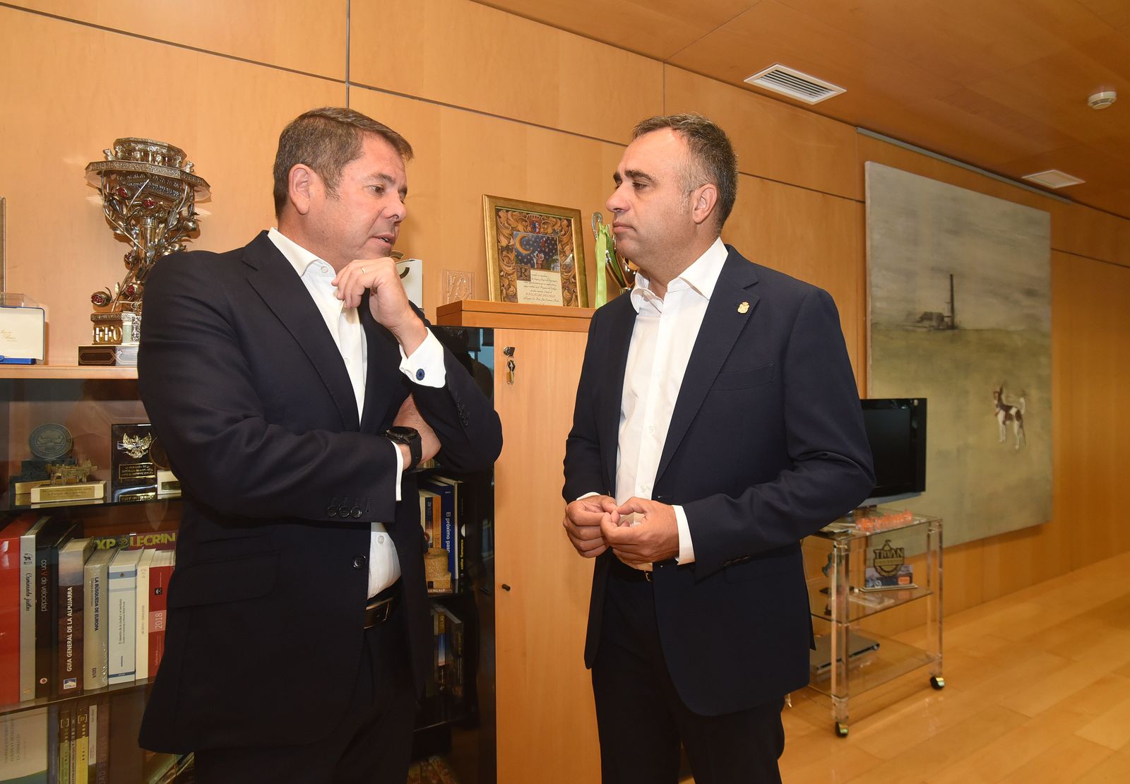 Imagen de la visita celebrada entre Diputación de Granada y ña Confederación Granadina de Empresarios