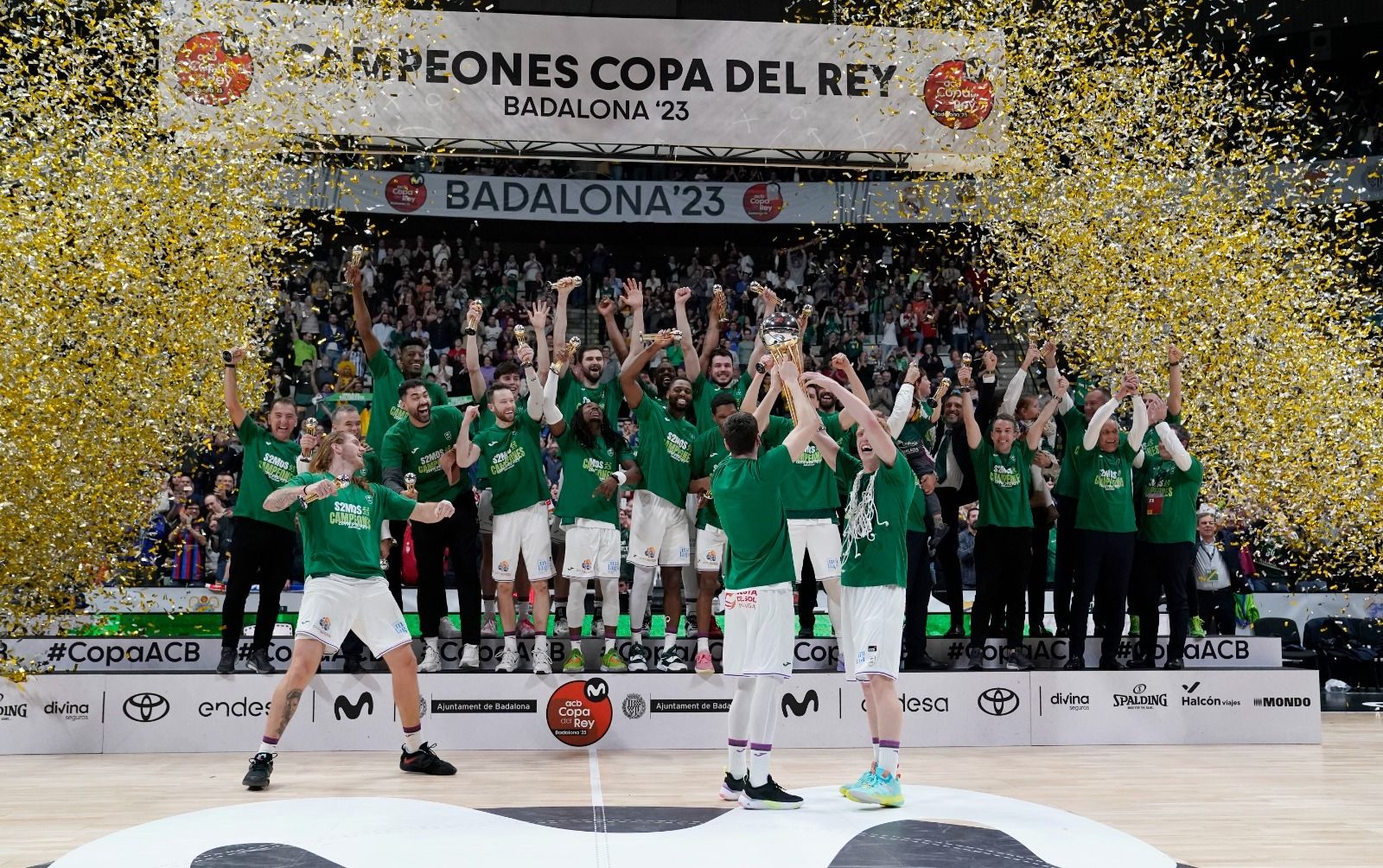 La celebración del Unicaja como campeón de la Copa del Rey, en imágenes