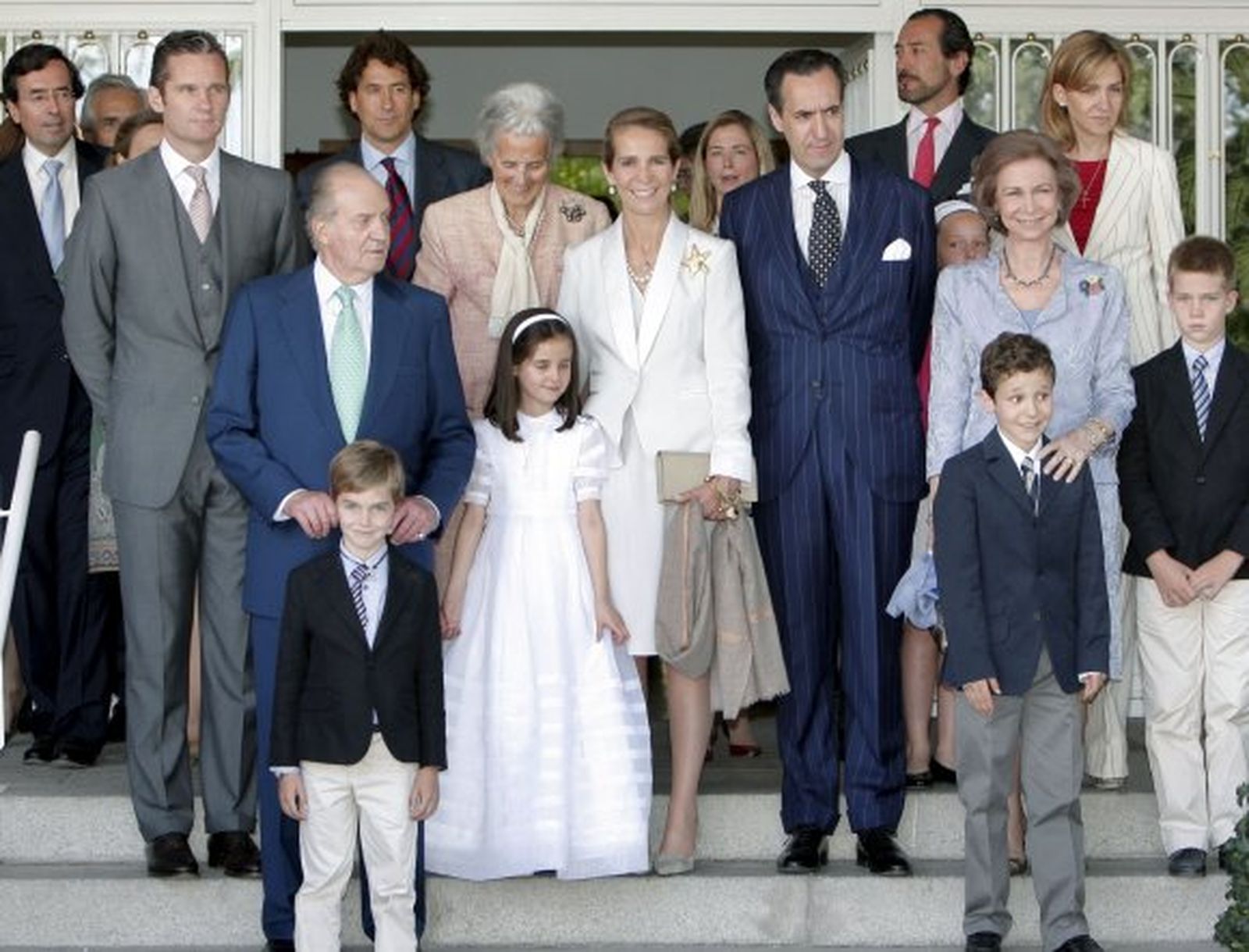 La infanta Elena y Marichalar, juntos en la comunión de su hija