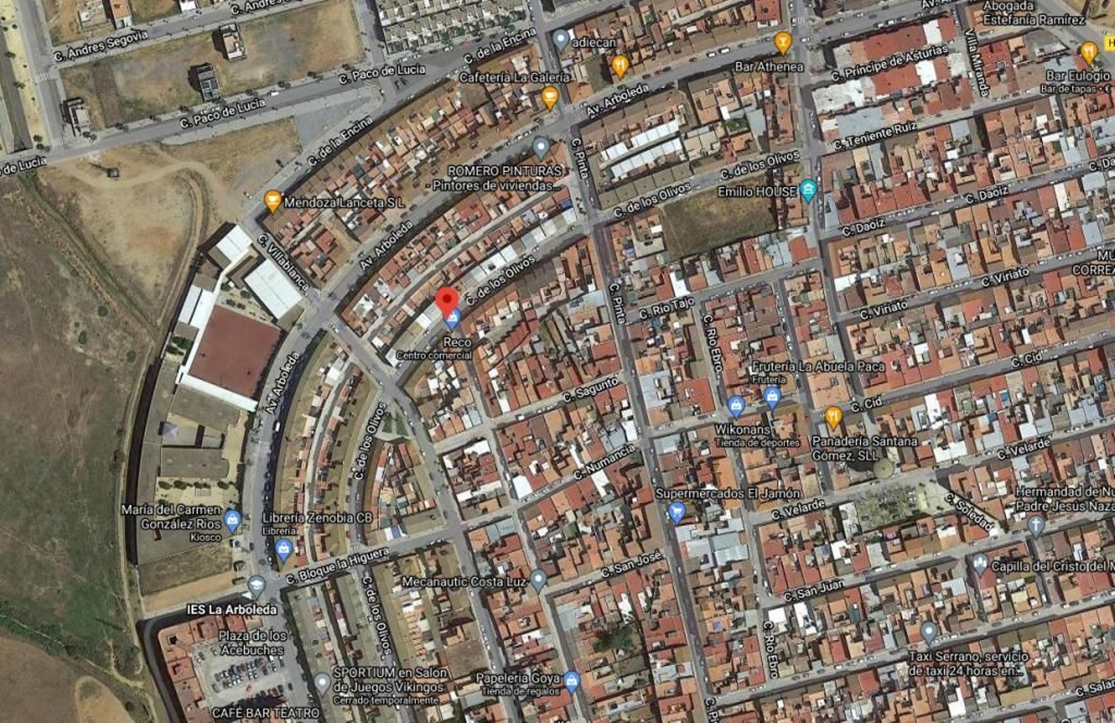 Zona a asfaltar en Lepe.