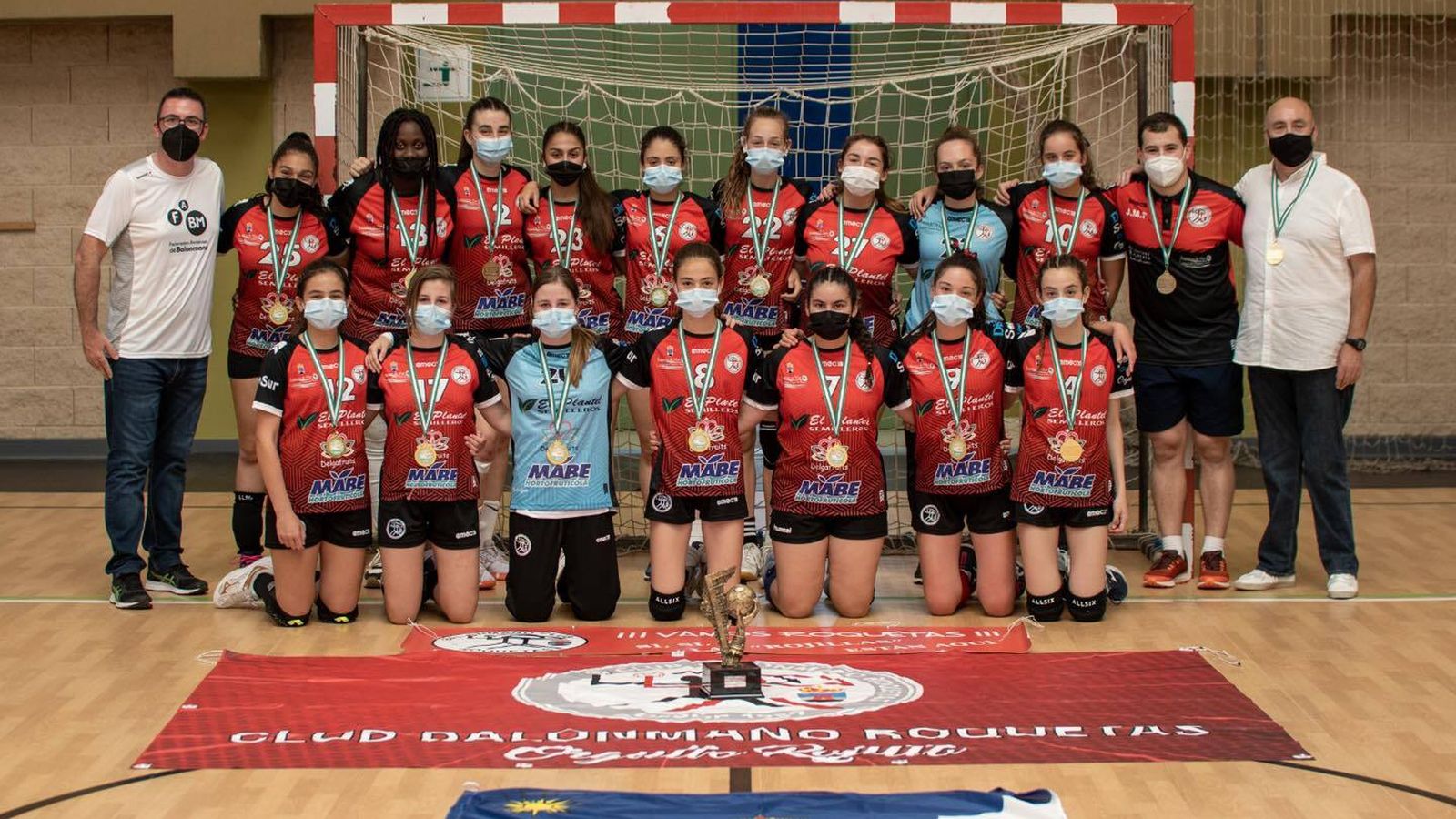 Plantel Infantil A del BM Roquetas