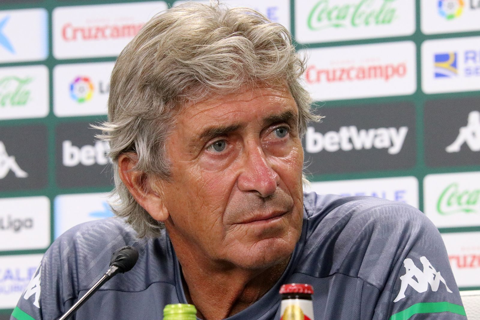 Manuel Pellegrini, en la rueda de prensa de hoy.