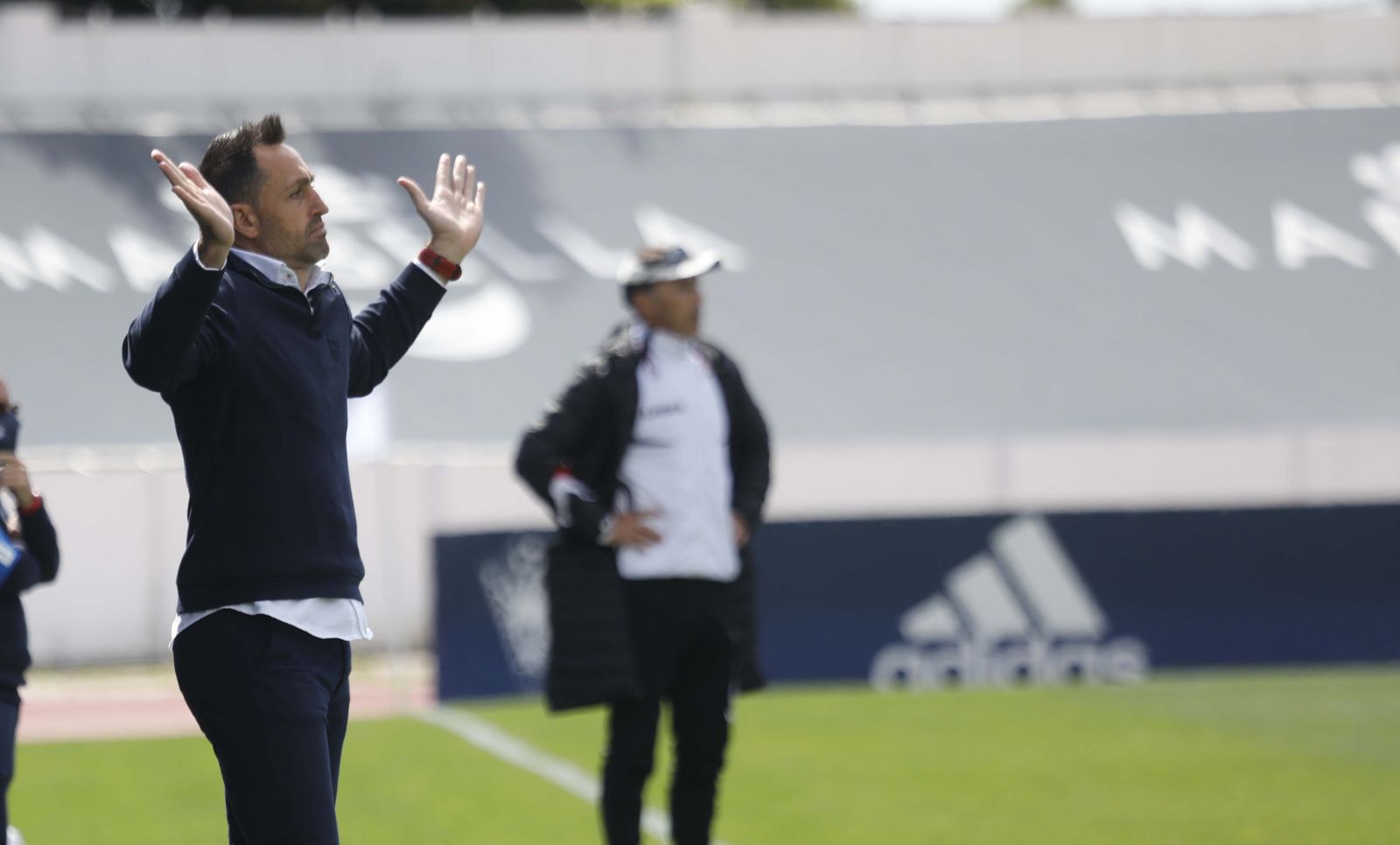 Aira, durante el Marbella-Balona del pasado domingo