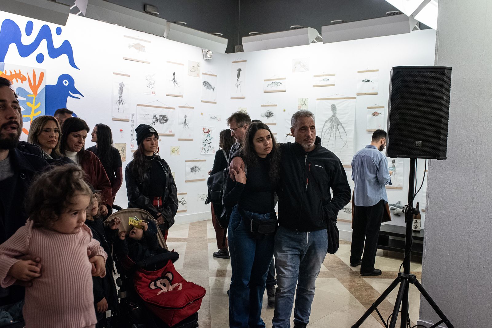 Imágenes de la inauguración de la muestra de Grafistas Onubenses