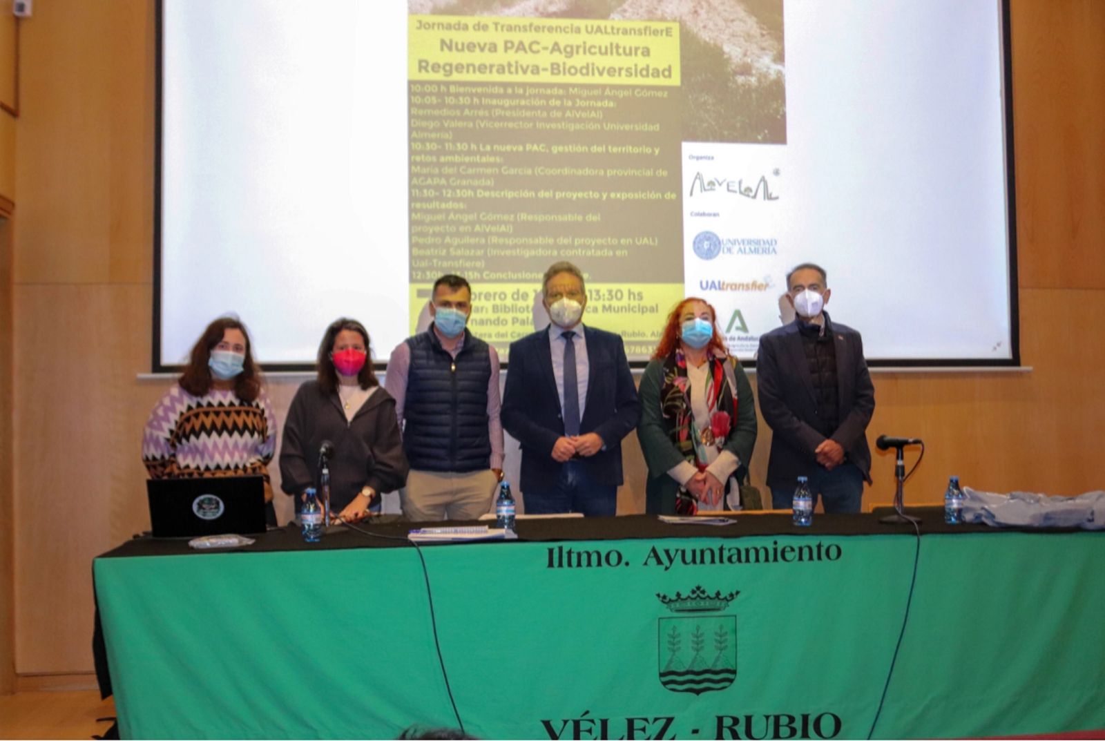 Jornada para dar cuenta de los avances celebrada por sus impulsores: la Universidad de Almería y AlVelAl a través de UALtransfierE, en Vélez Rubio.