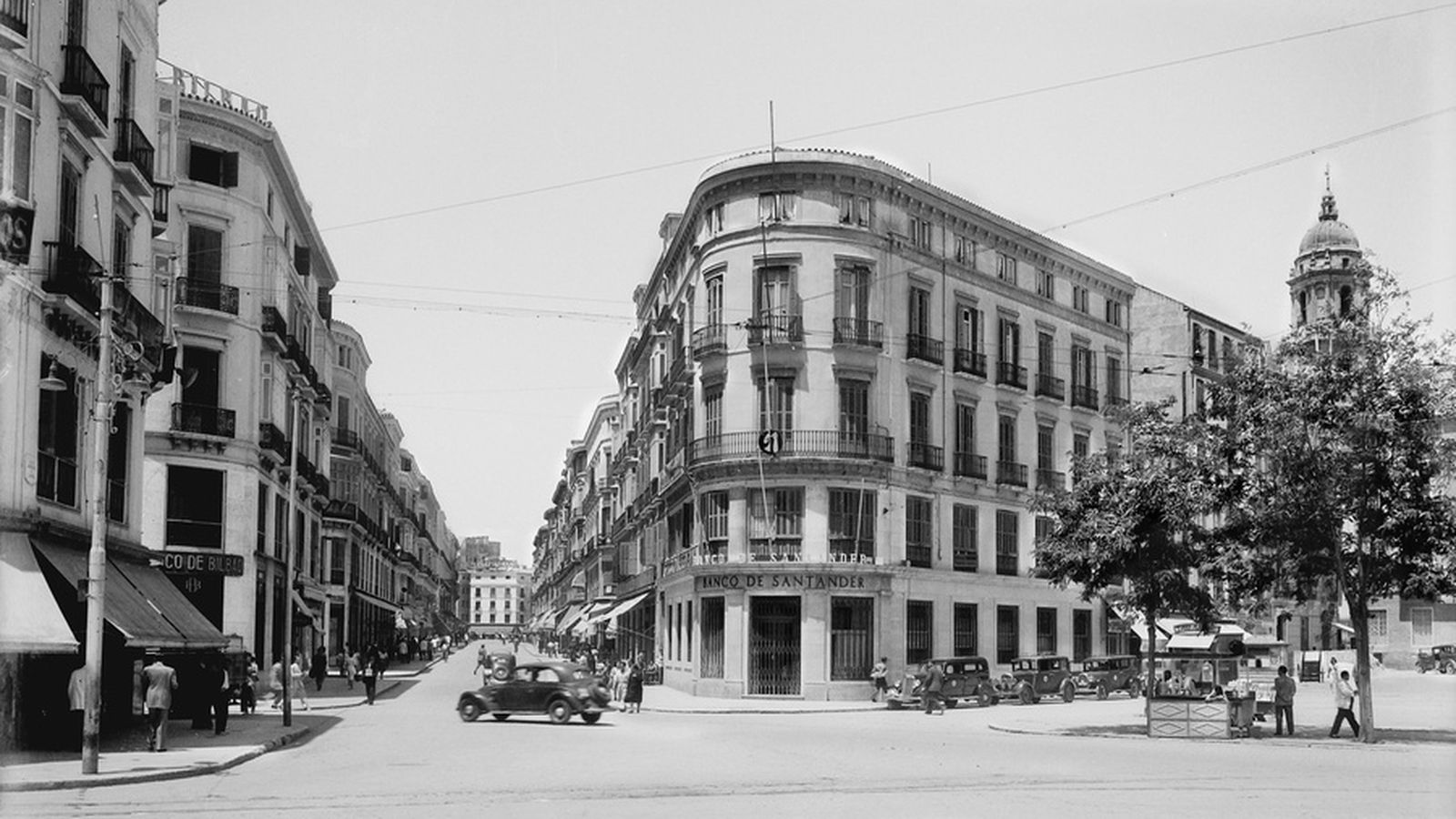 Una imagen de la calle Larios en torno a los años 40.