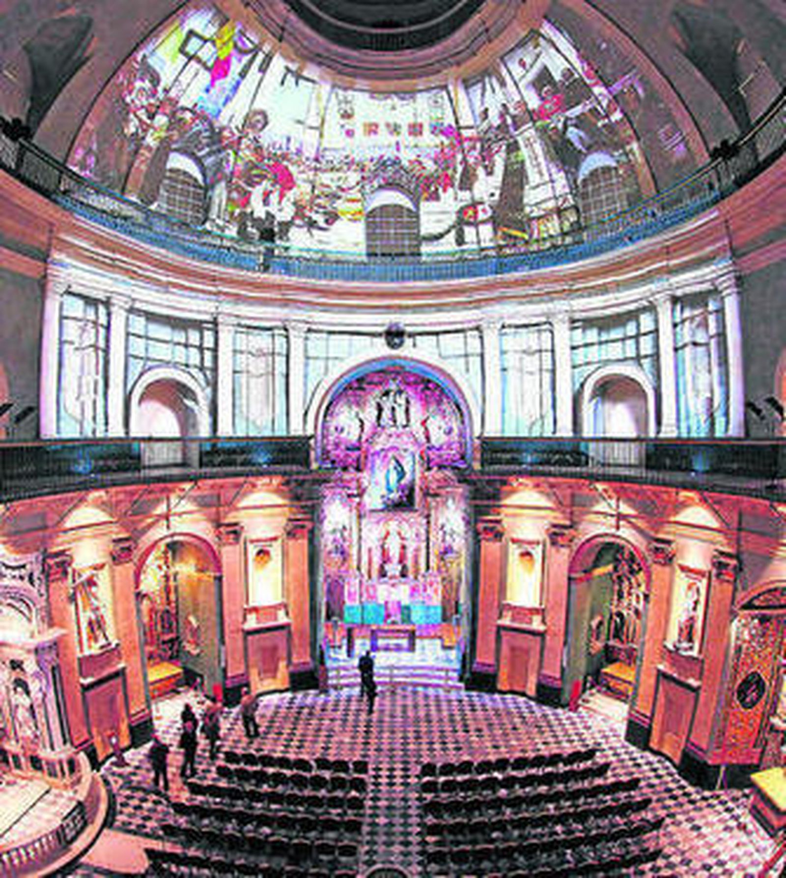 El Oratorio, con la proyección que por ahora se ha perdido.