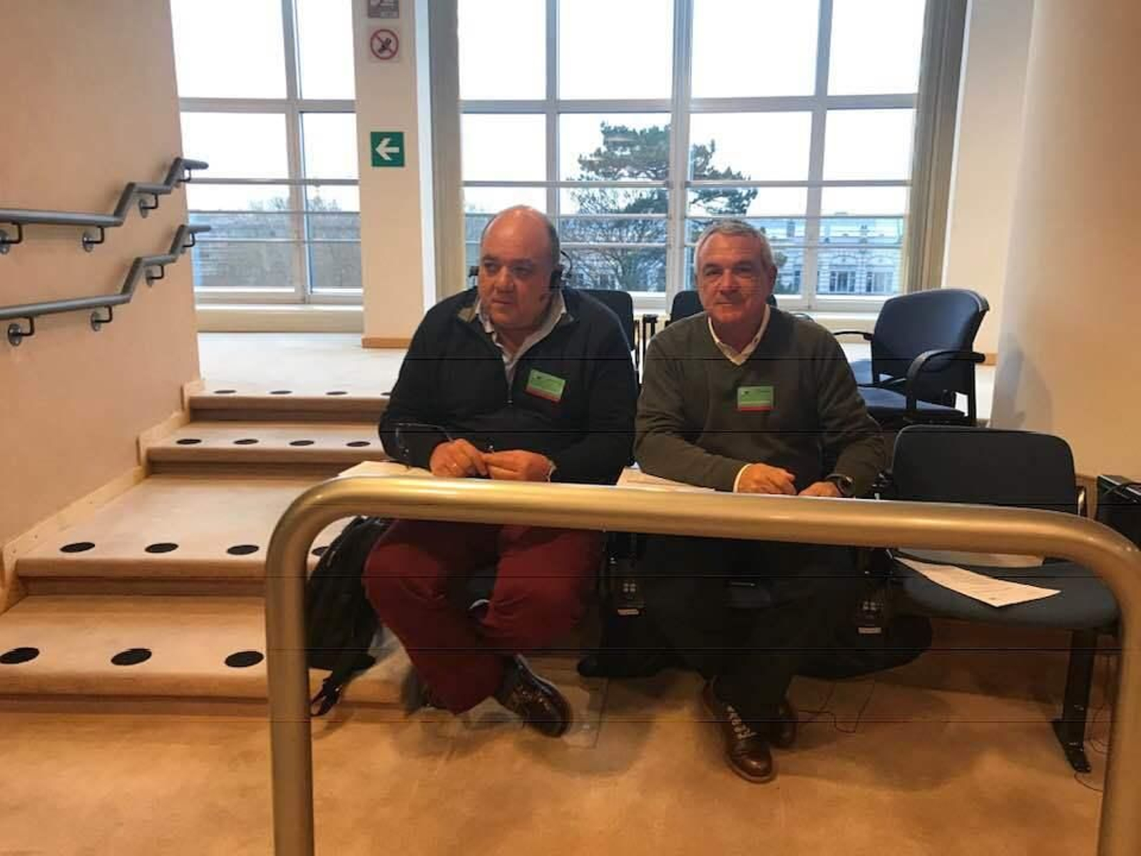 José María Gallart (izqda) presente en Bruselas